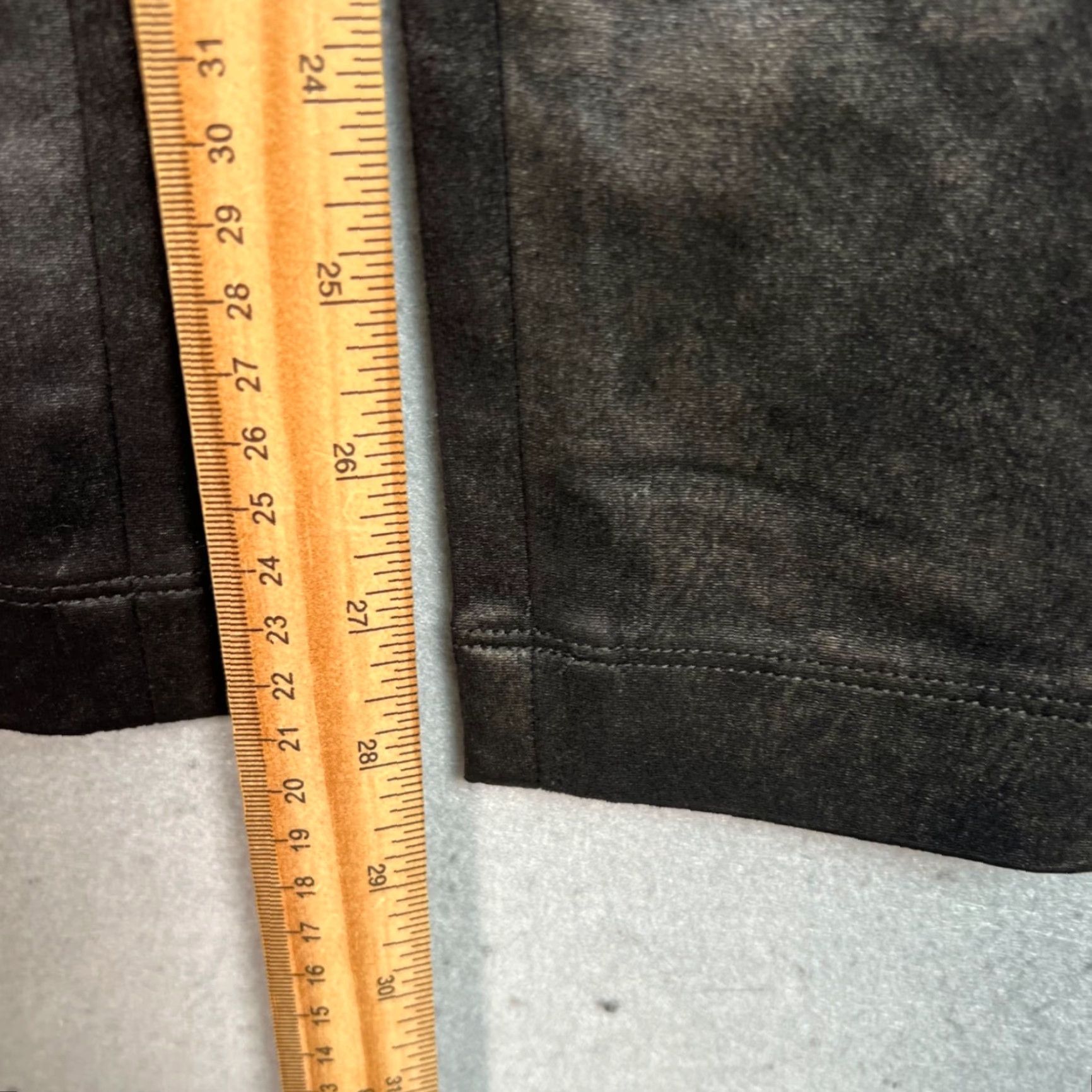 Zara VINTAGE Zara Leggings Womens Small Black Faux Leather High-Waist Ankle Rise Mid 8.5-10.5in Inseam 29in Polyester Elastane Size 28" / US 6 / IT 42 - 7 Thumbnail