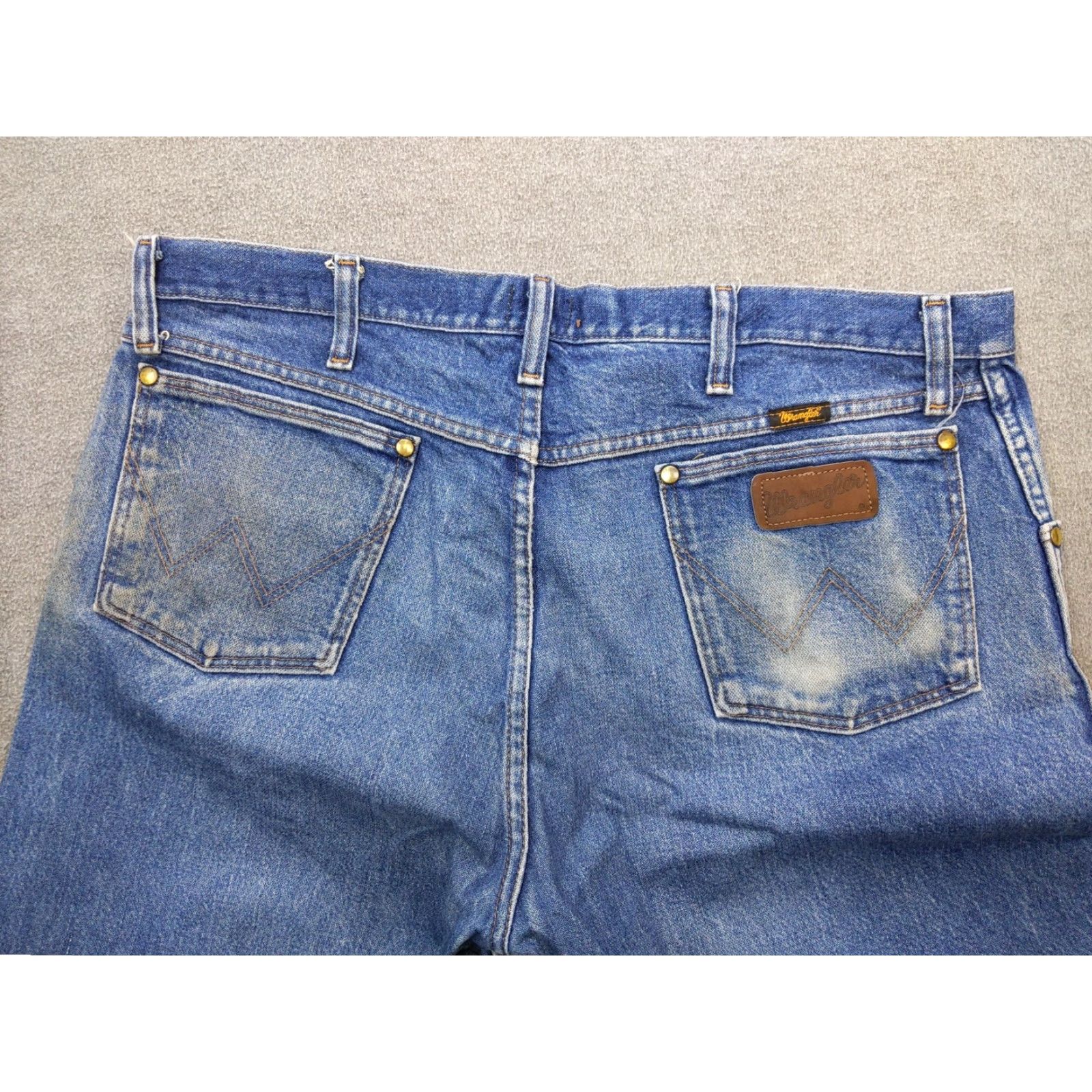 Wrangler Wrangler Jeans Mens 38x30 Blue Regular Fit Straight Denim Workwear Pants 1947 47MWZ Size US 36 / EU 52 - 6 Thumbnail