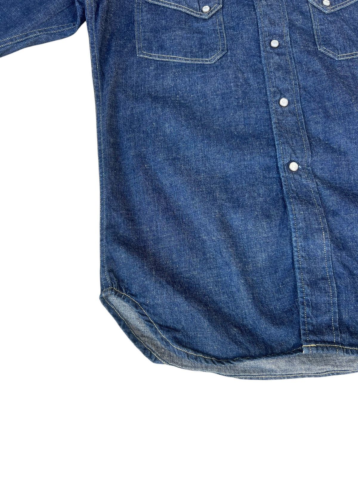 Levi's Vintage Clothing Vintage 2000 Levi’s Long Horn Big E Denim Western Shirt Size US M / EU 48-50 / 2 - 8 Thumbnail