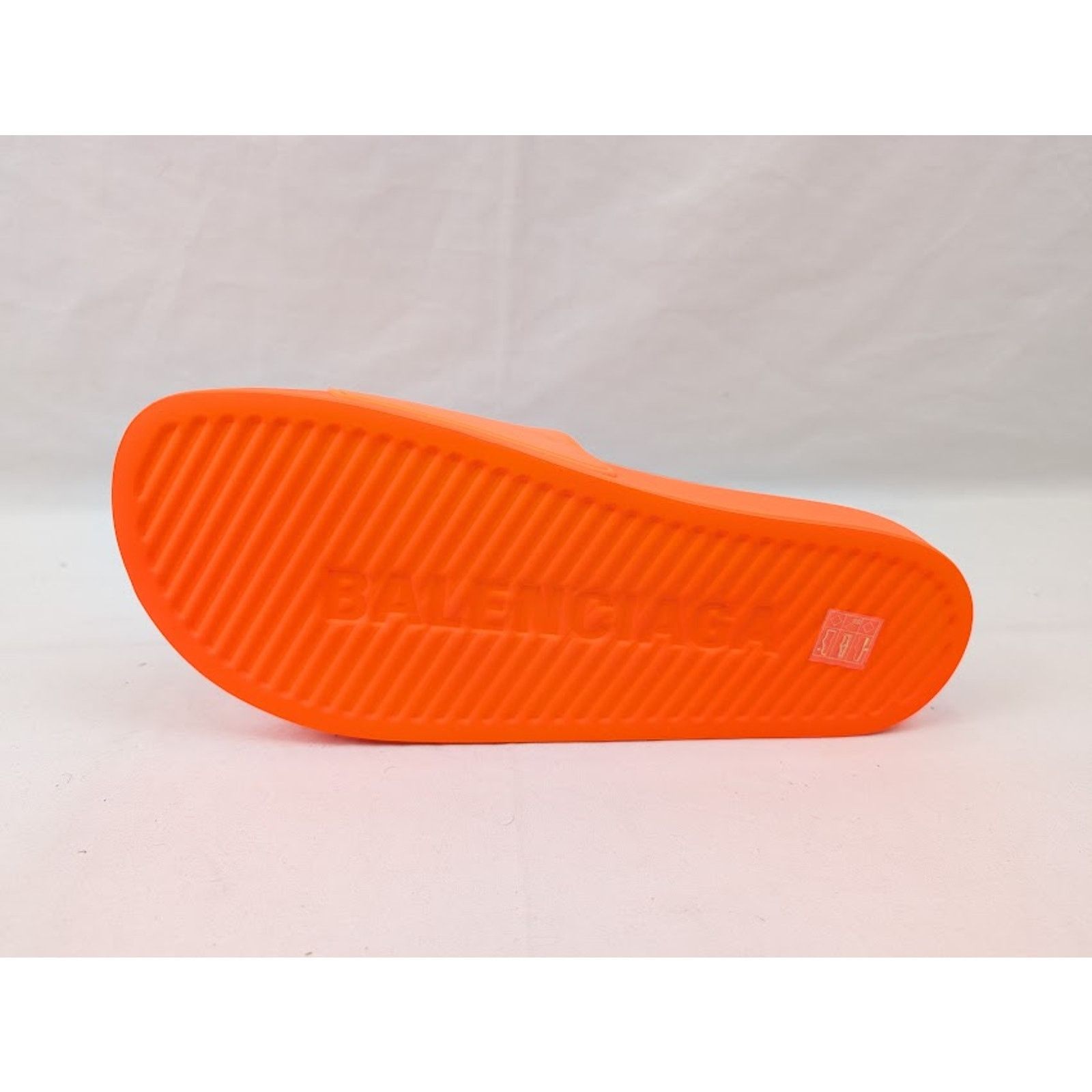 Balenciaga o1rshd1 Q:2 / Smooth Rubber Pool Logo Slide in Orange/Black Size US 11 / EU 44 - 9 Thumbnail