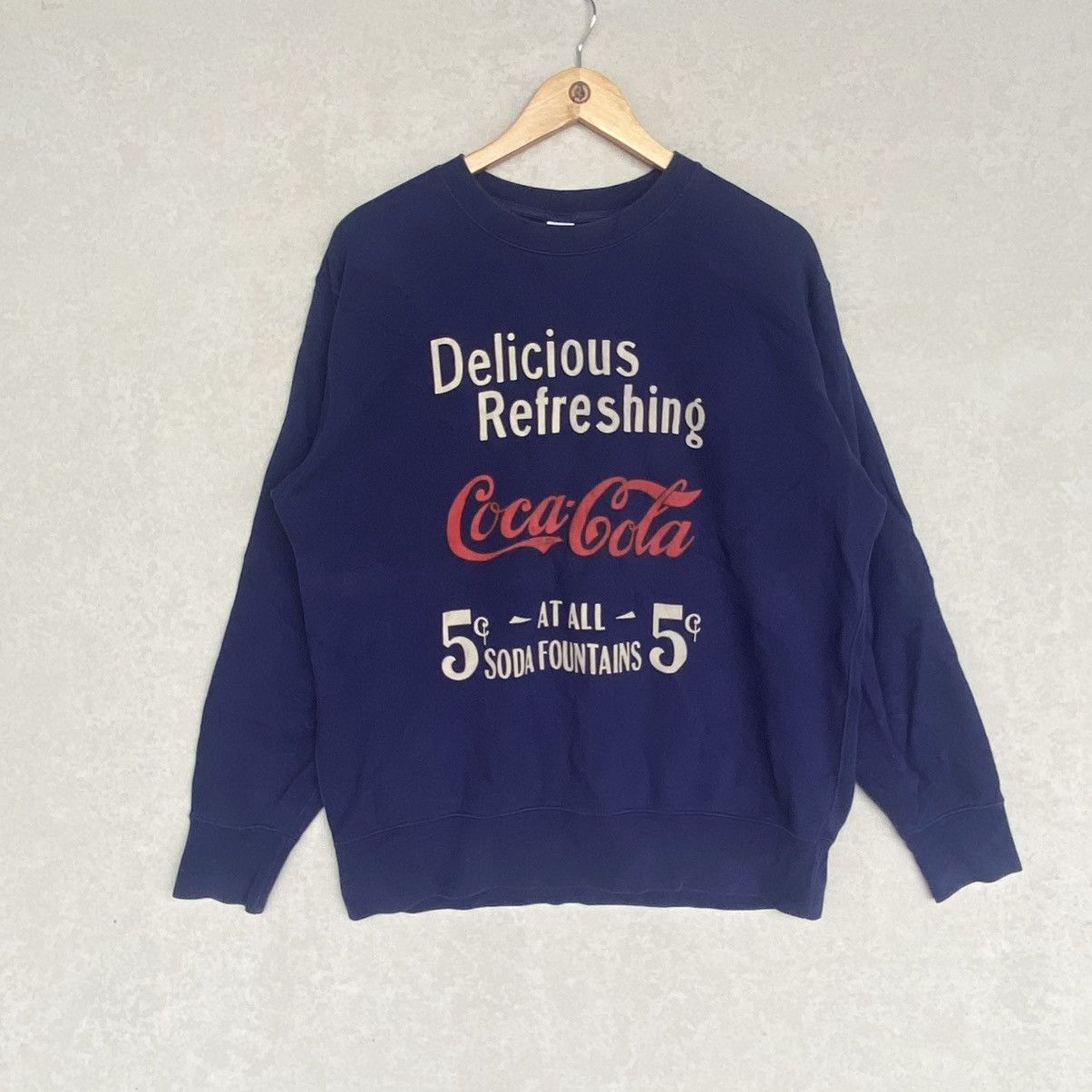 Other Vintage Cola Cola Printed Crewneck Sweatshirt NavyBlue SizeL Size US L / EU 52-54 / 3 - 1 Thumbnail