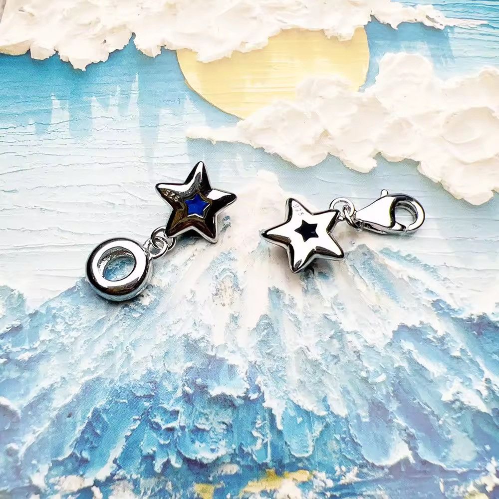 Other Blue Enamel Star Pendant Dangle Charm (1piece) Size ONE SIZE - 2 Thumbnail