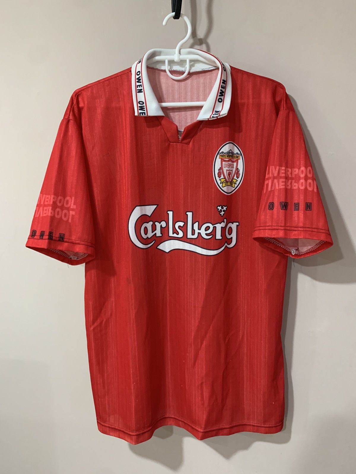 Vintage Liverpool Home Football Shirt Vintage Soccer Jersey OWEN #10 Size US L / EU 52-54 / 3 - 2 Thumbnail