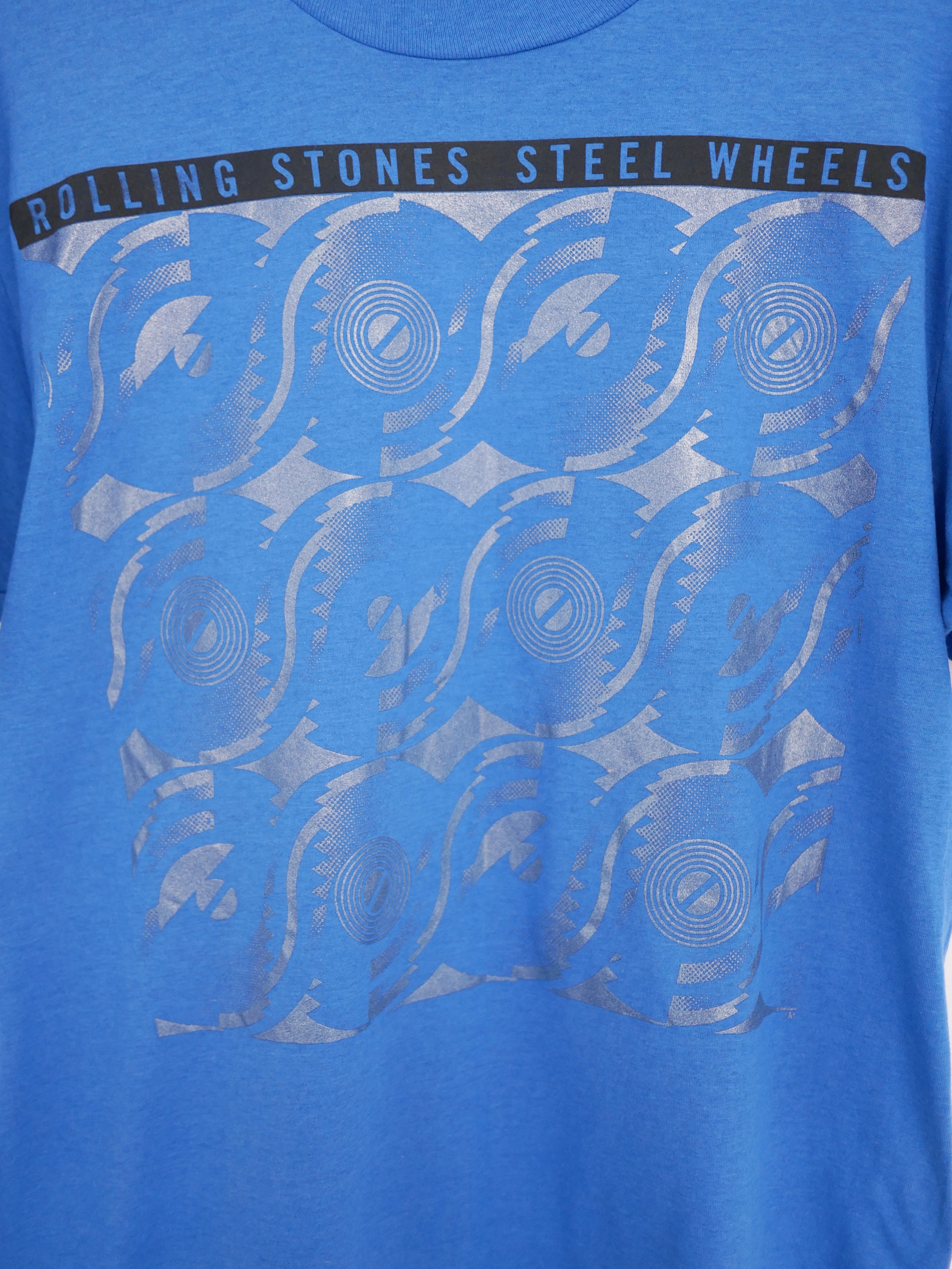 The Rolling Stones 1989 Rolling Stones Steel Wheels WORKING CREW T-Shirt XL Size US XL / EU 56 / 4 - 2 Thumbnail