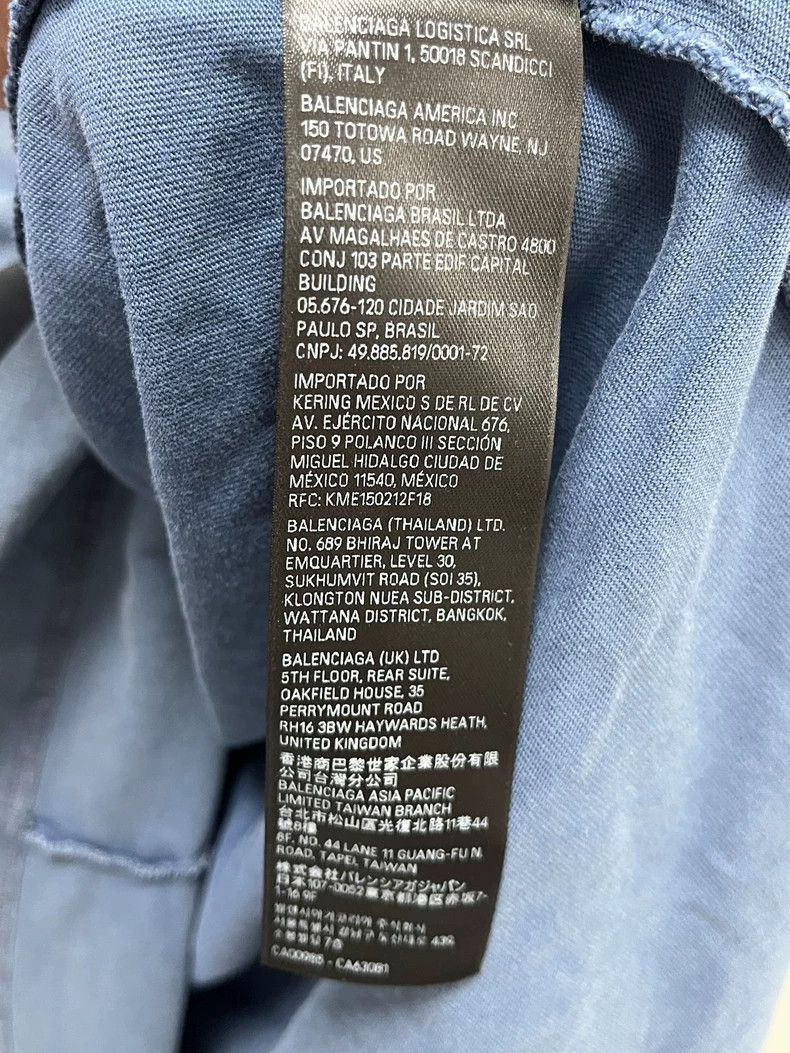 Balenciaga Balenciaga Blue tower made of old short sleeves Size US S / EU 44-46 / 1 - 9 Thumbnail
