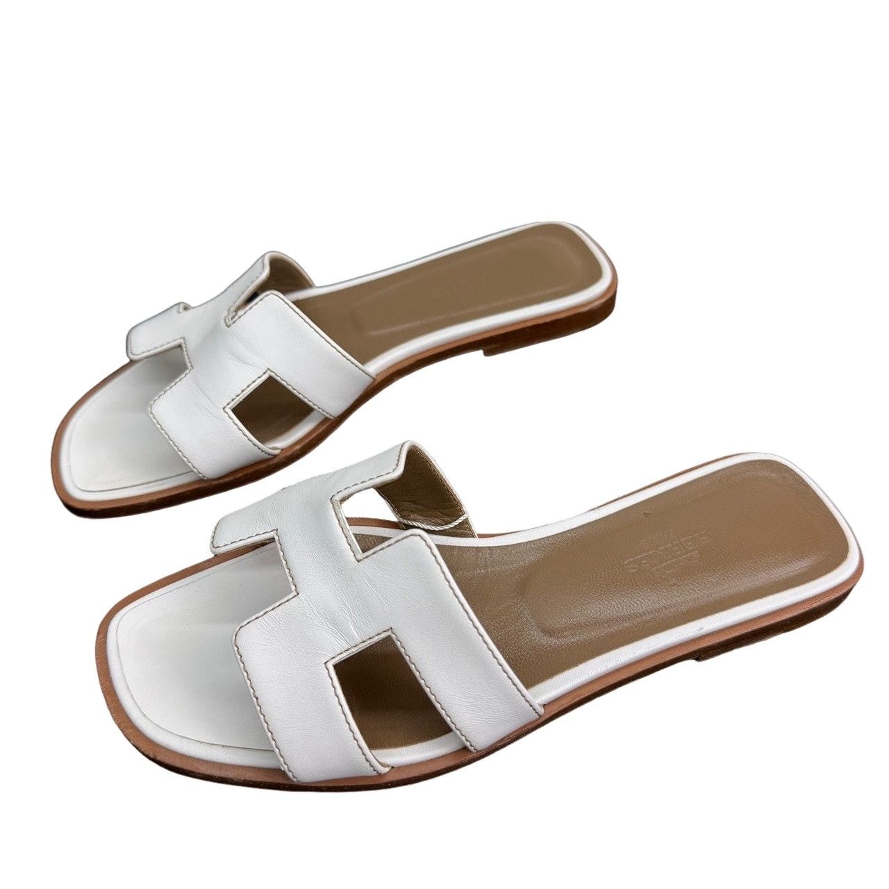 Hermes Hermès White Oran Sandals Size 36 Size US 6 / IT 36 - 1 Thumbnail