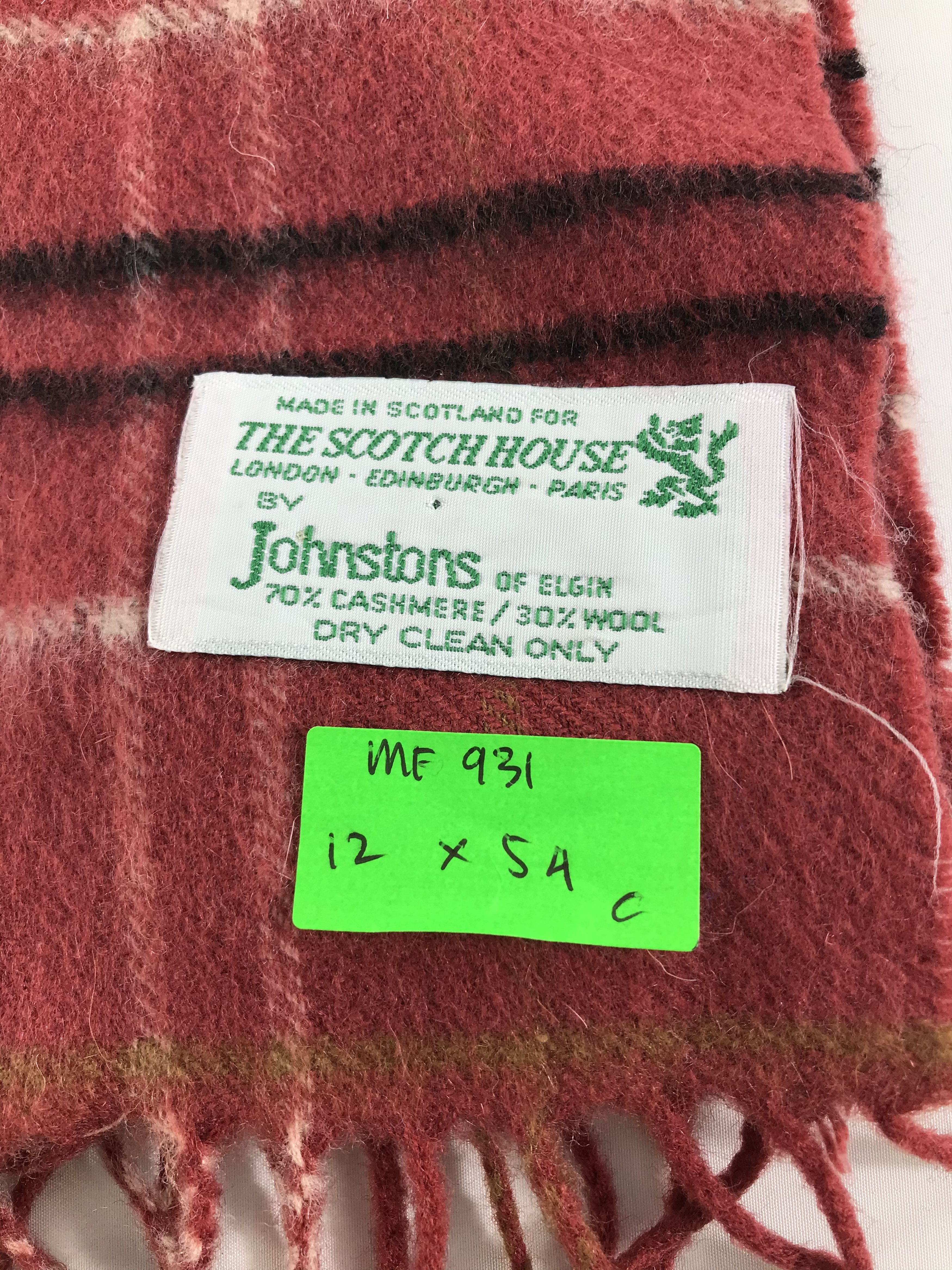 Johnstons Of Elgin Vintage Johnstons of Elgin Scarf/Muffler/Neckwear MF931 Size ONE SIZE - 4 Thumbnail