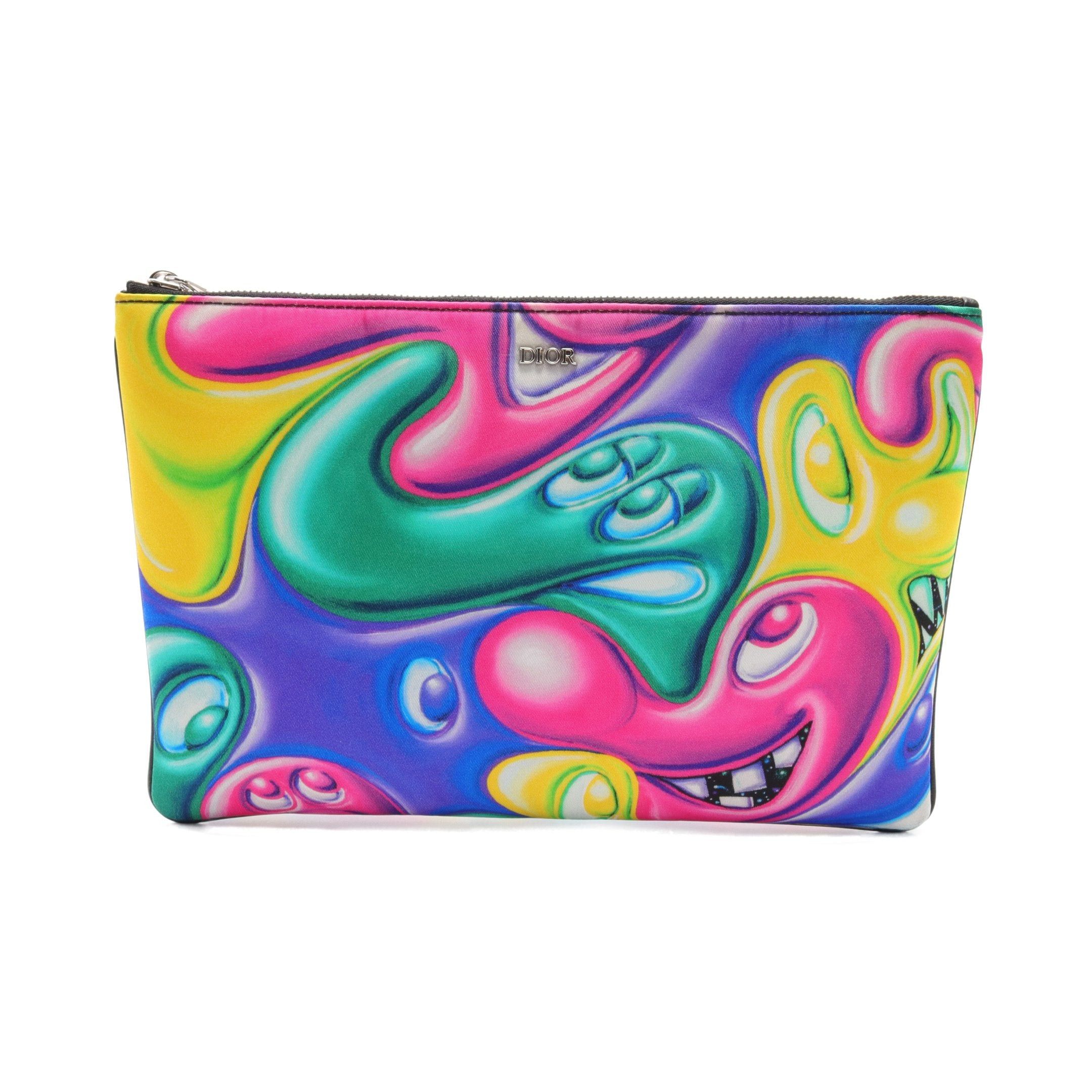 Dior Dior Dior * Kenny Scharf Pouch Nylon Leather Multicolor Black Size ONE SIZE - 1 Thumbnail