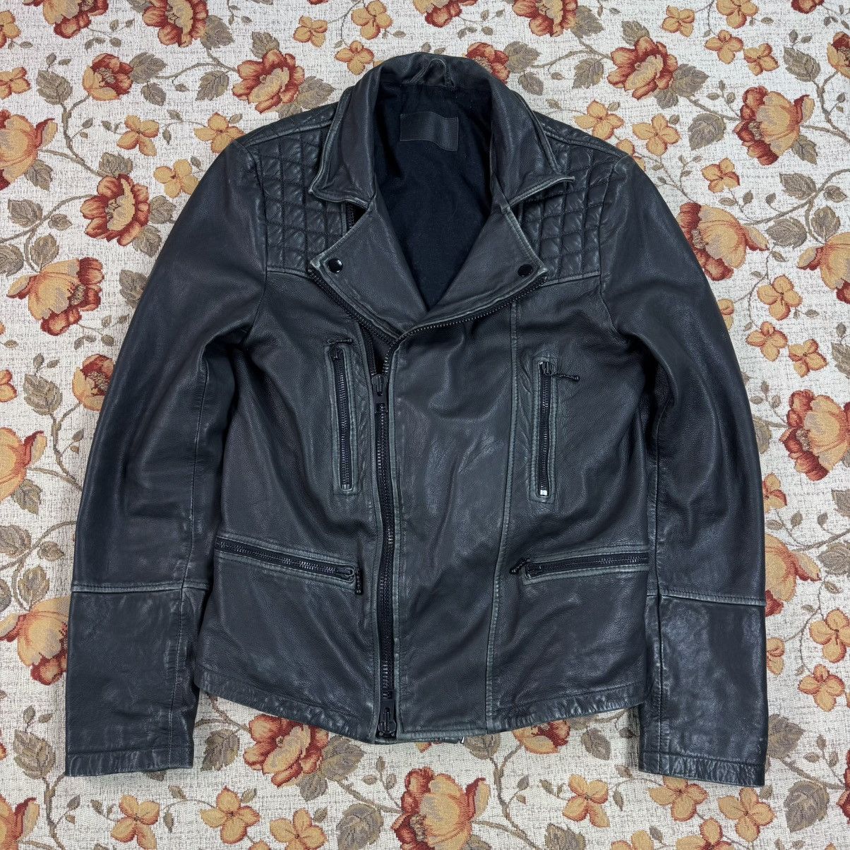 Allsaints × Yves Saint Laurent All Saints Lamb Leather Cargo Biker Jacket Avant Garde Japan Size US XS / EU 42 / 0 - 4 Thumbnail