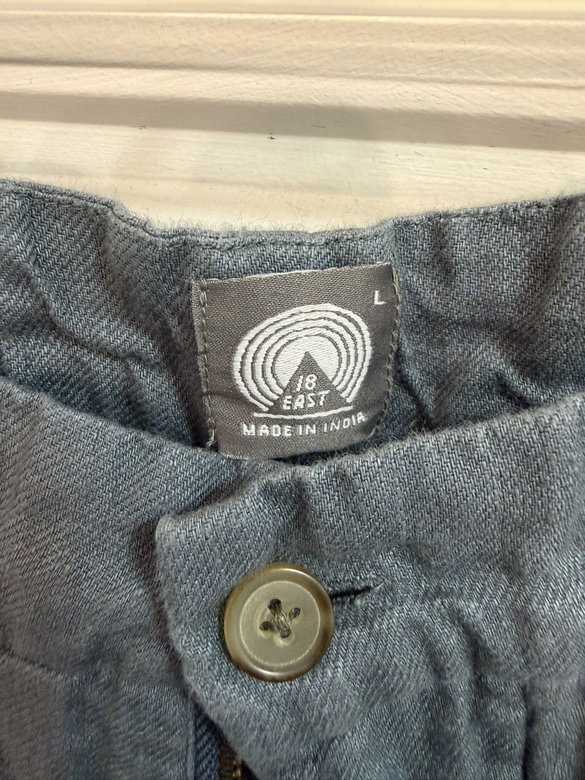 18 East 18 EAST JIAN SINGLE PLEAT PANT - SLATE LINEN SIZE L Size US 36 / EU 52 - 3 Thumbnail