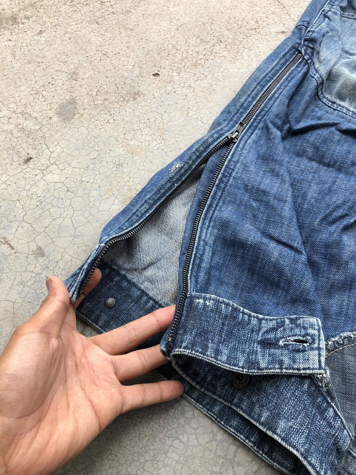 Designer BAGGY GSTAR VINTAGE BIKER STYLE DENIM Size US 31 - 8 Thumbnail