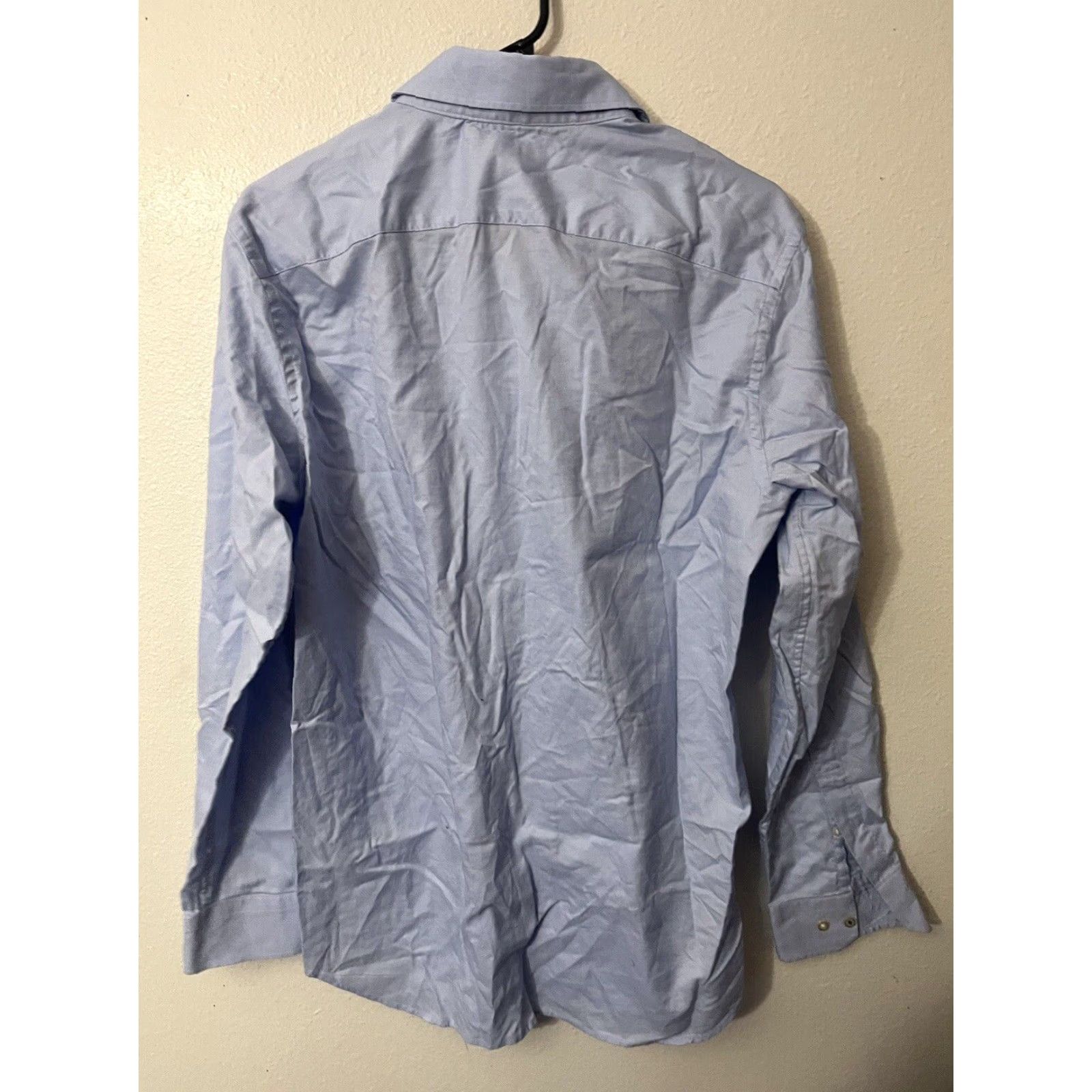 Banana Republic VINTAGE Banana Republic Shirt Mens M Blue Solid Long Sleeve Button-Up Camden Fit 120s Supima 80s 90s USA Size US M / EU 48-50 / 2 - 3 Thumbnail