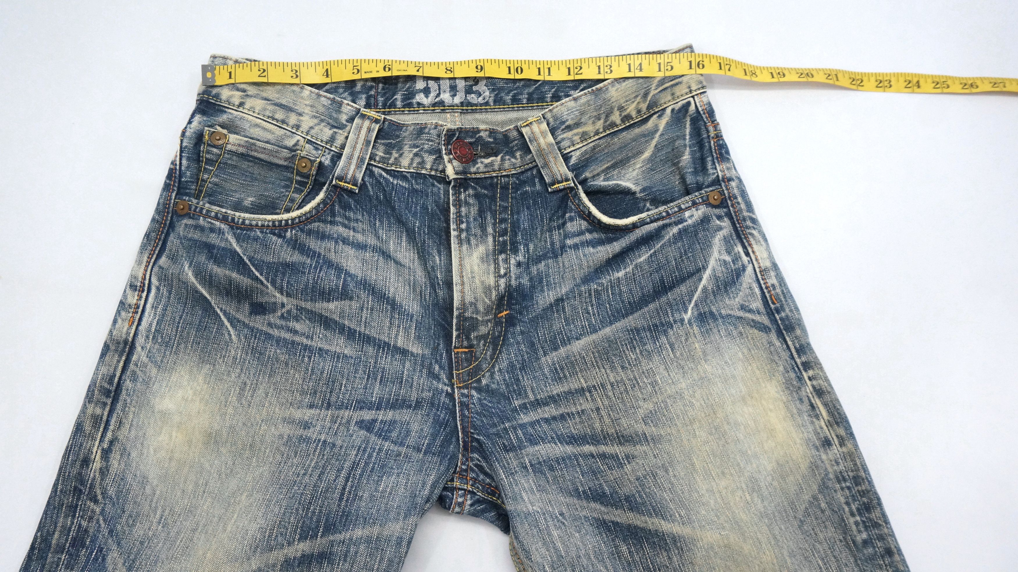Japanese Brand 🔥EDWIN 503 Japan Rusty Vintage Thrashed Worn out Size US 29 - 9 Thumbnail