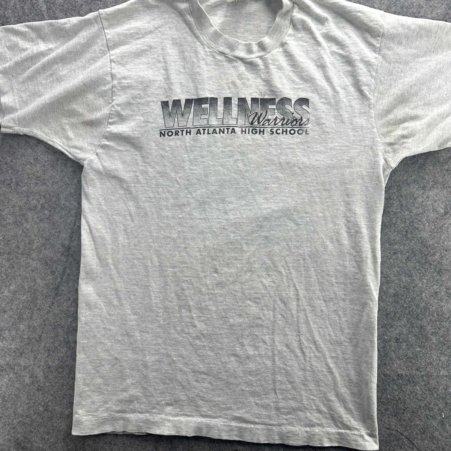 Fruit Of The Loom VINTAGE Fruit of the Loom T-Shirt Mens Large Gray 90s School Athletic Graphic Tee Size US L / EU 52-54 / 3 - 3 Thumbnail