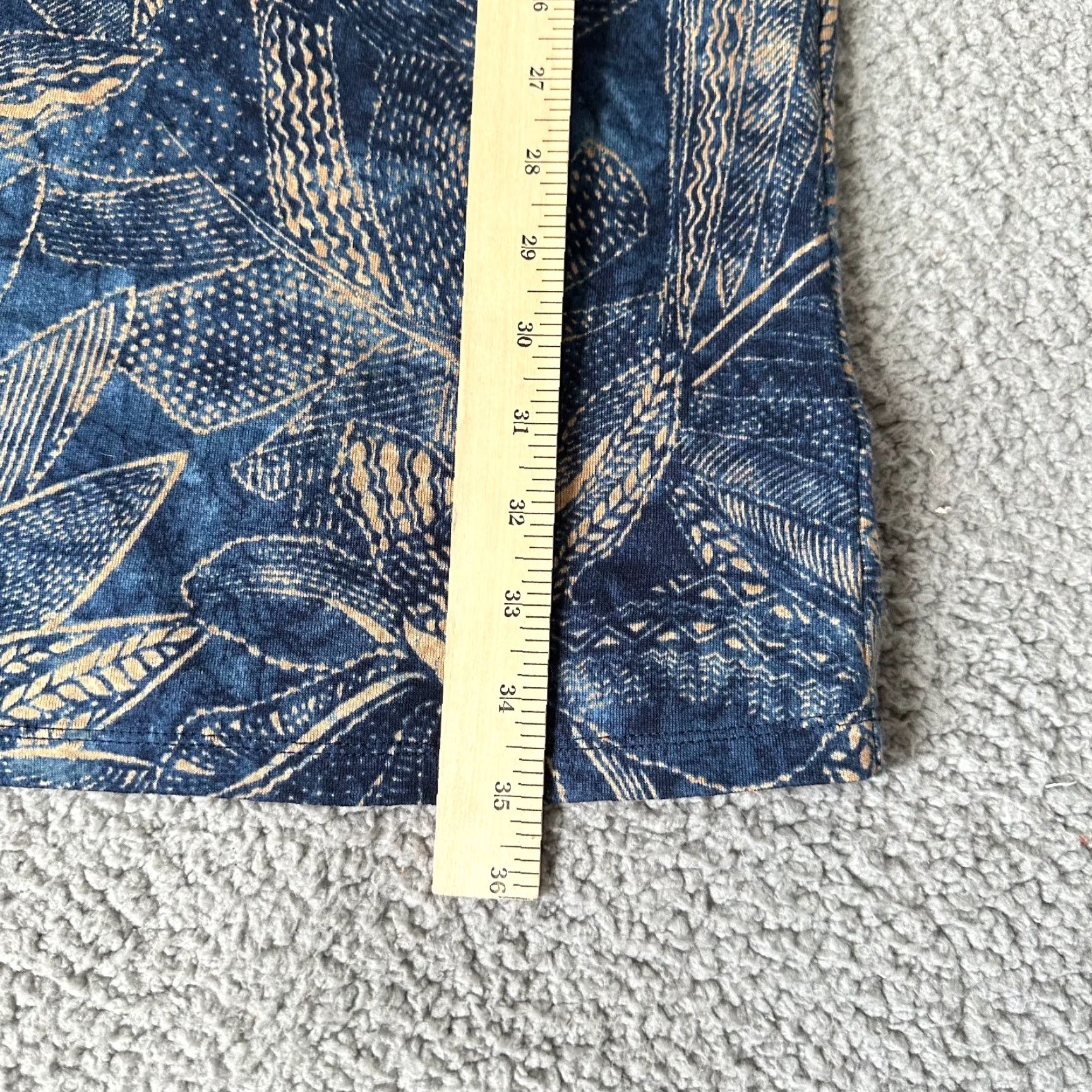 Ralph Lauren Ralph Lauren Dress Womens S Blue Floral Tribal Stretch Cotton Jersey Cowl Neck A-Line Long Sleeveless 70s 80s 90s Womens Size S / US 4 / IT 40 - 7 Thumbnail