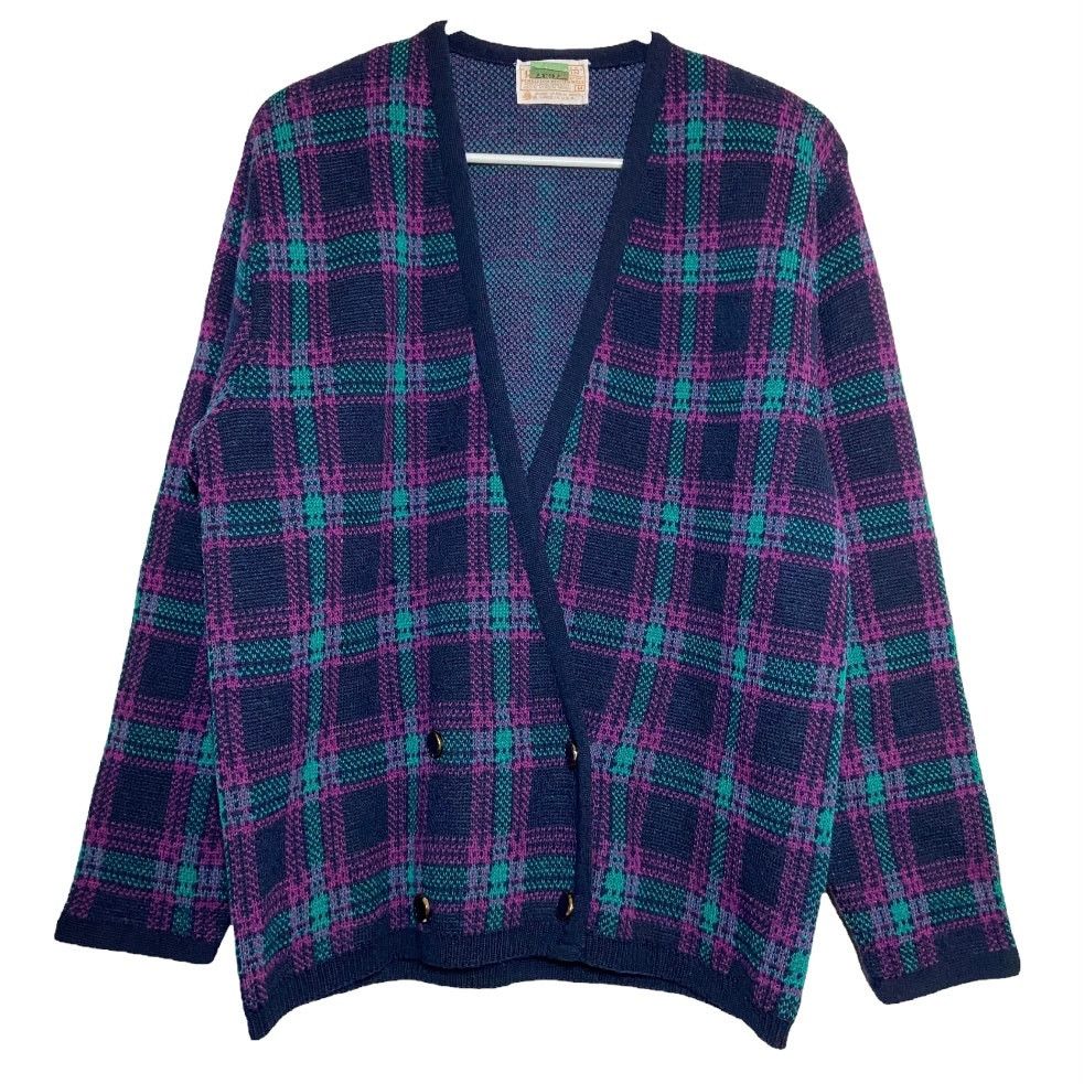 Pendleton VTG Pendleton Cardigan 1950s Sweater Grandpacore Wool Plaid Size US M / EU 48-50 / 2 - 1 Thumbnail