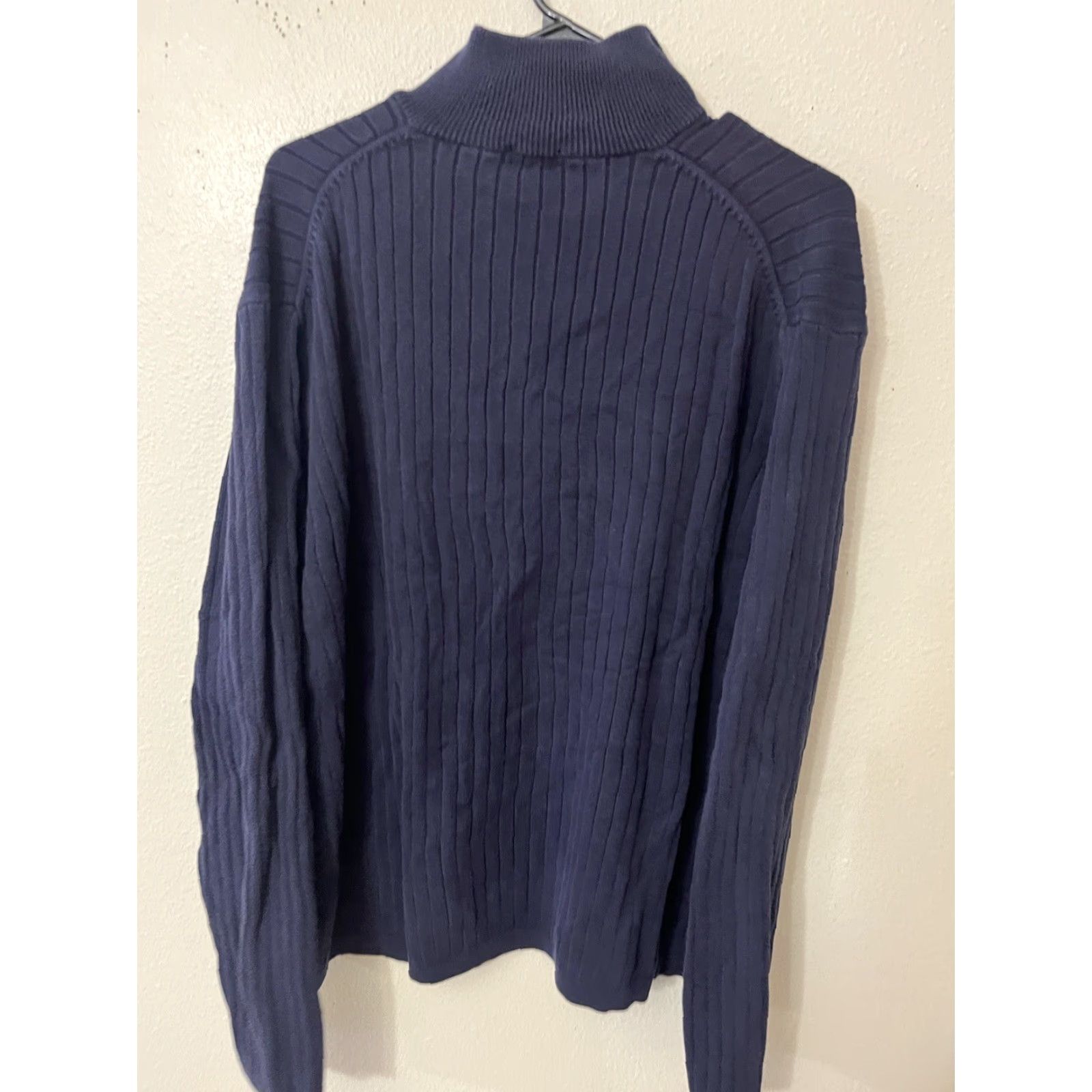 J.Crew VINTAGE J.CREW Knit 1/4 Zip Sweater Men XL Navy Blue Cotton Pullover Adult Size XL Mens Size US XL / EU 56 / 4 - 2 Thumbnail