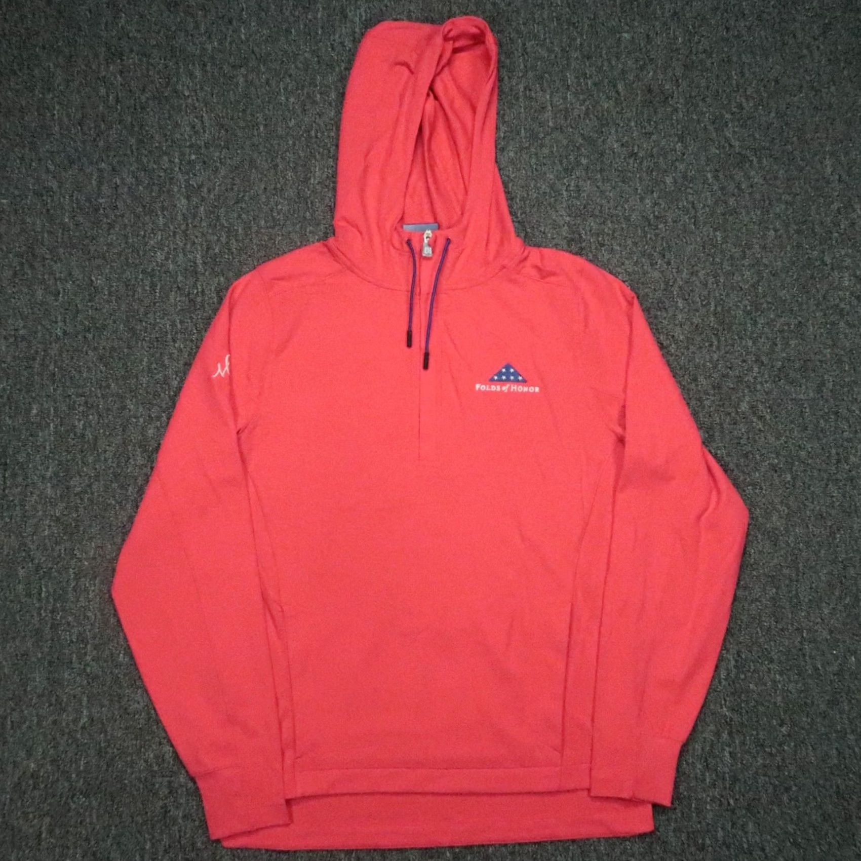 Vintage B Draddy Hoodie Mens Small Red Pullover Hooded Pockets 1/4 Zip NWT Sport Size US S / EU 44-46 / 1 - 2 Thumbnail