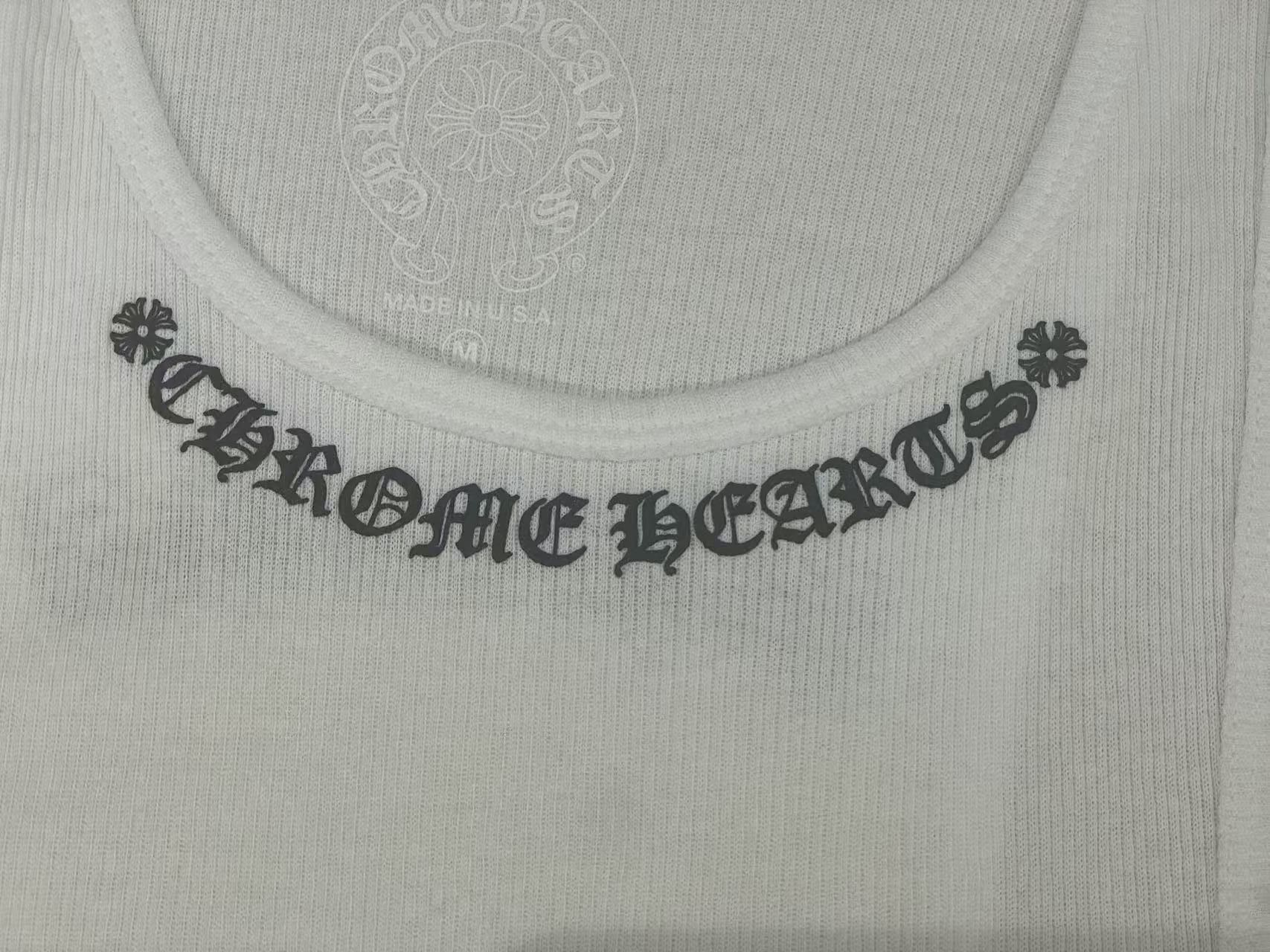 Chrome Hearts Chrome Hearts Neck Logo White Tank Top Size M / US 6-8 / IT 42-44 - 3 Thumbnail