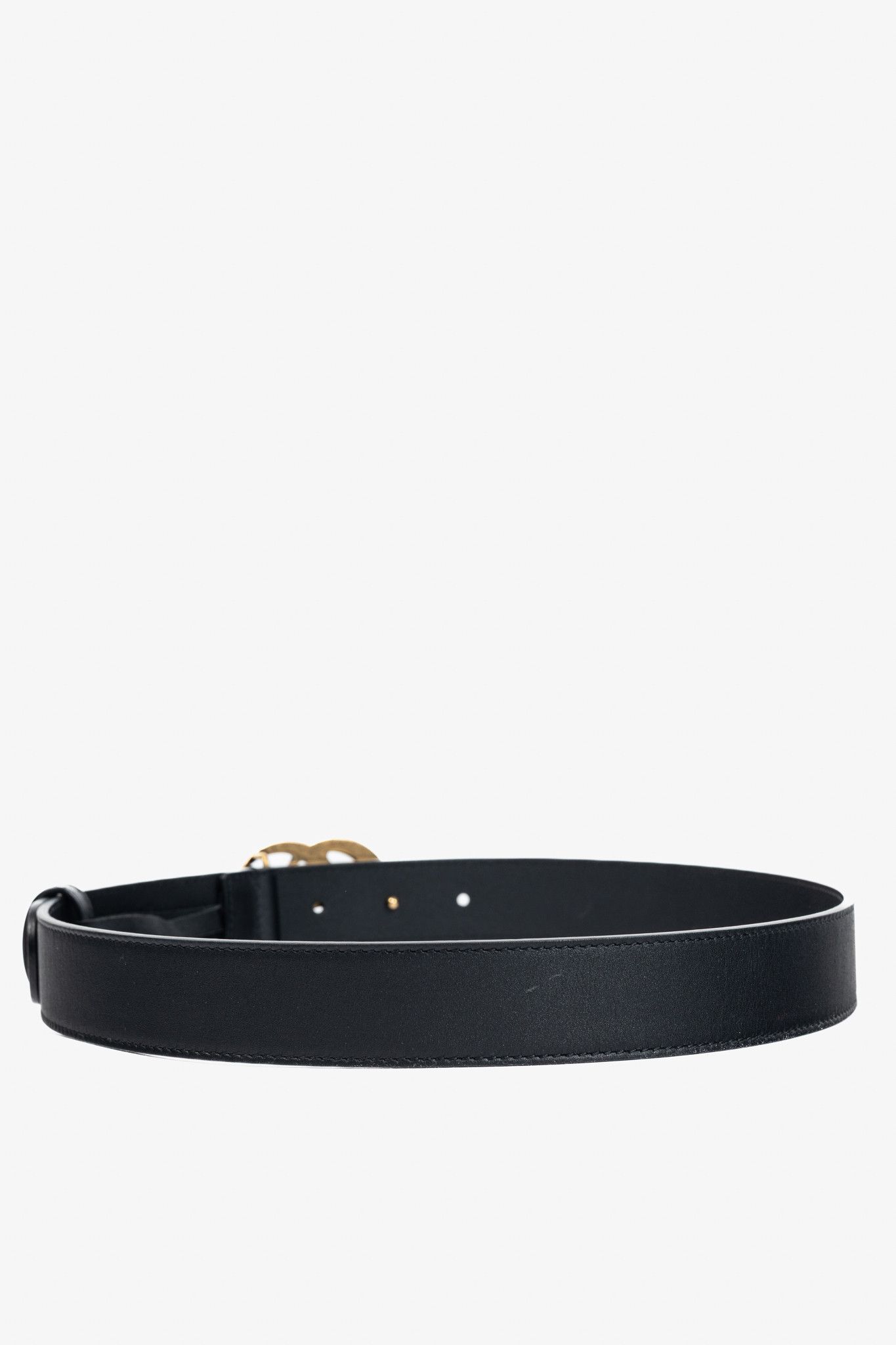 Gucci Gucci GG Marmont Black Leather Thin Belt Size 30 - 2 Thumbnail