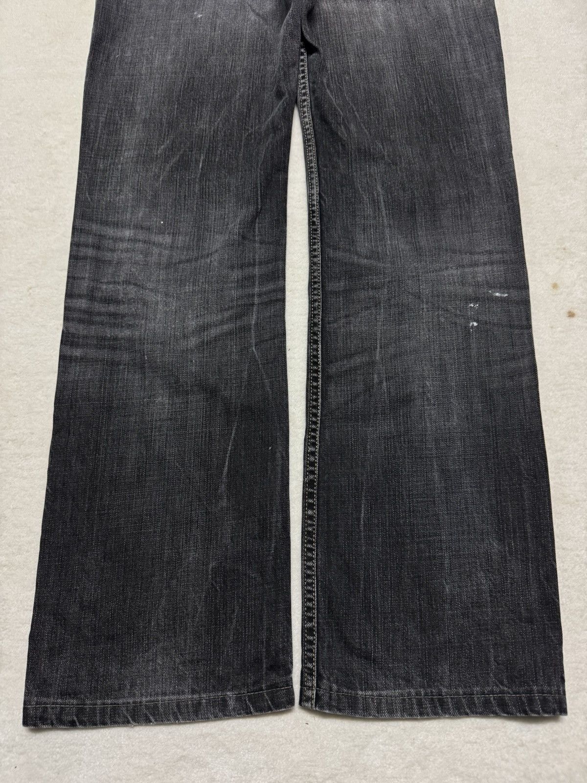 If Six Was Nine VINTAGE 1990s JAPAN RAGS FLARED GRUNGE CRAZY DISTRESS FADES Size US 32 / EU 48 - 12 Thumbnail
