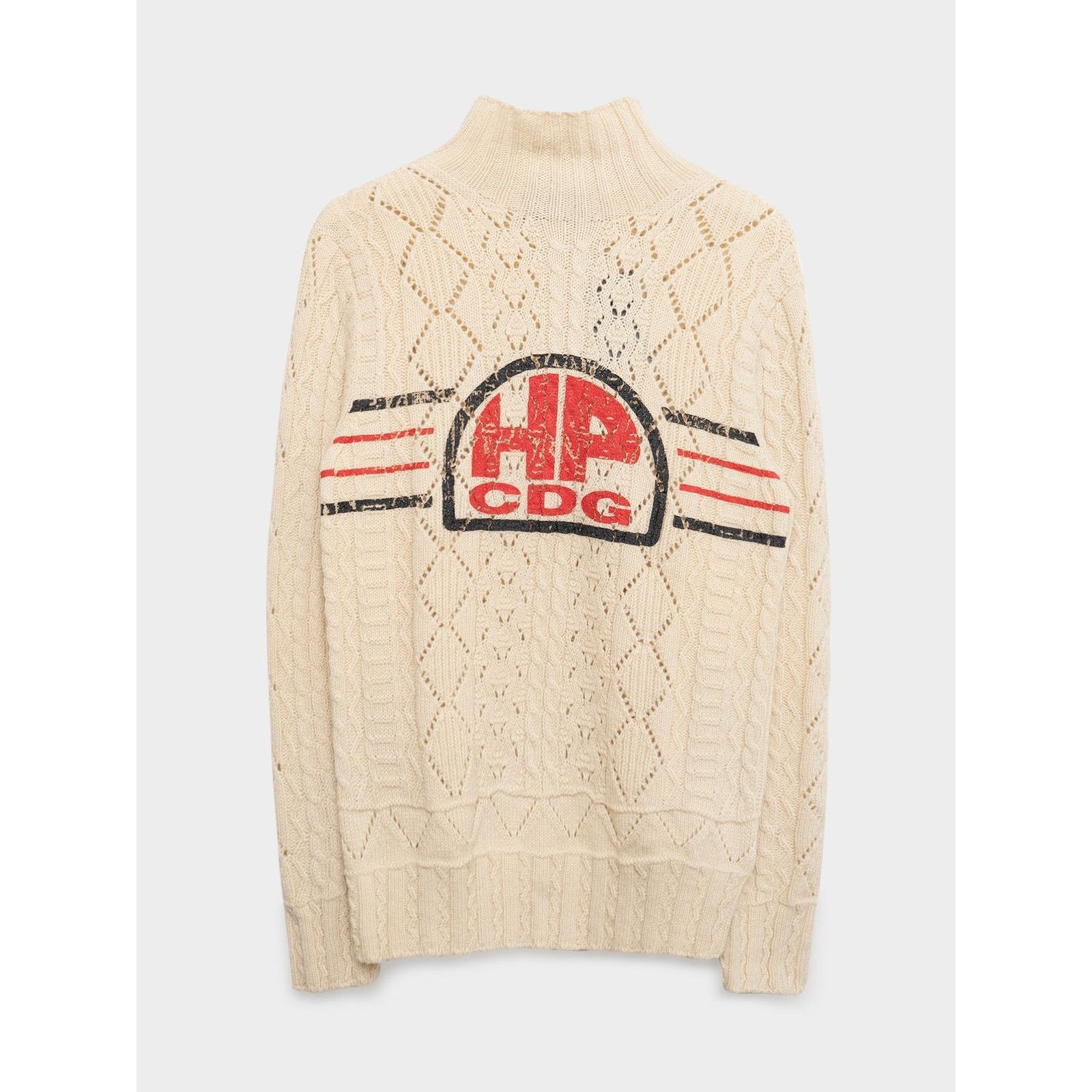 Comme des Garcons Cable Knit Turtleneck Size US M / EU 48-50 / 2 - 1 Thumbnail