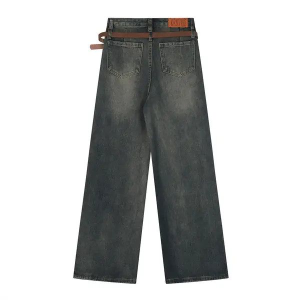 VIBE American retro distressed washed wide-leg jeans Size US 32 / EU 48 - 2 Thumbnail