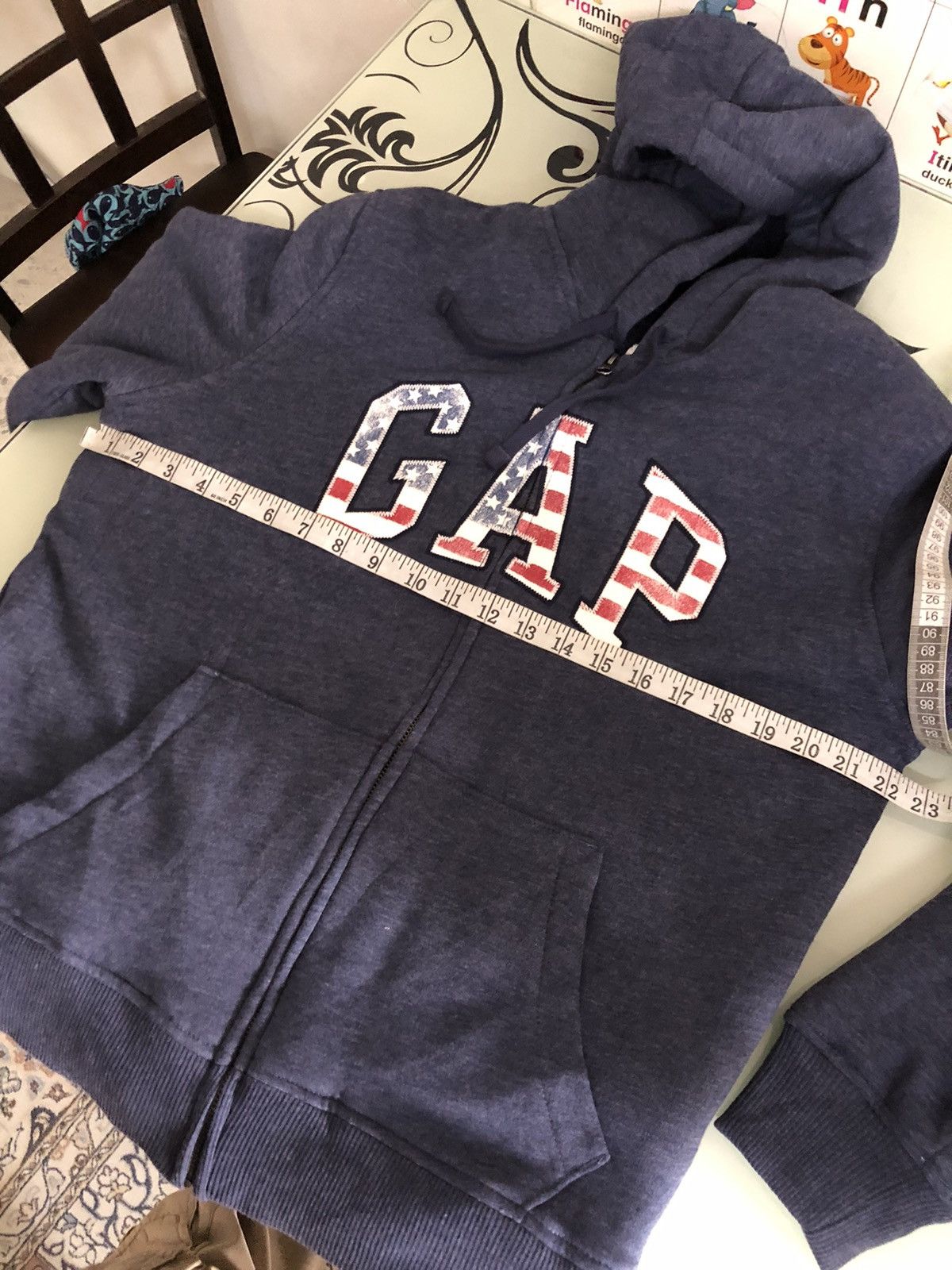 Gap Gap USA Flag Inner Fleece Sweater Hoodie Size US M / EU 48-50 / 2 - 15 Thumbnail