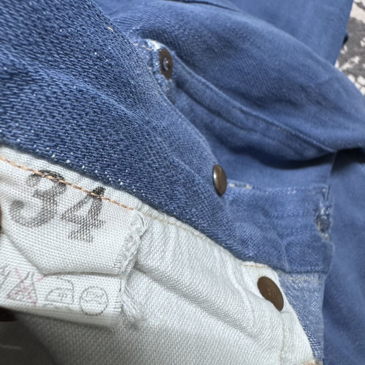 Heller's Cafe × Warehouse Vintage Heller's Cafe Denim Selvedge Jeans Size US 34 / EU 50 - 22 Thumbnail