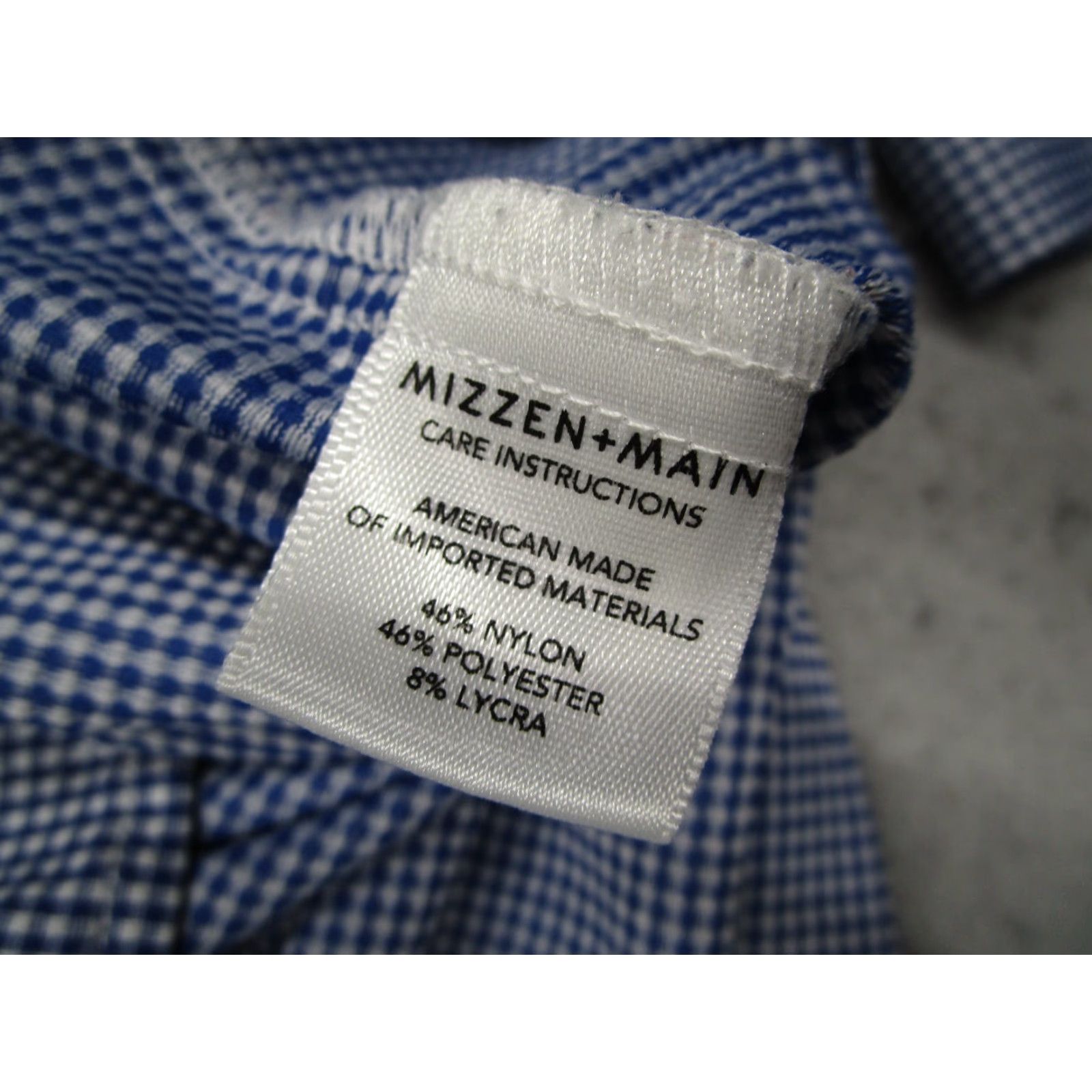 Mizzen+Main Mizzen+Main Shirt Mens Medium Trim Fit Spinnaker Blue Check Made in USA Size US M / EU 48-50 / 2 - 4 Thumbnail