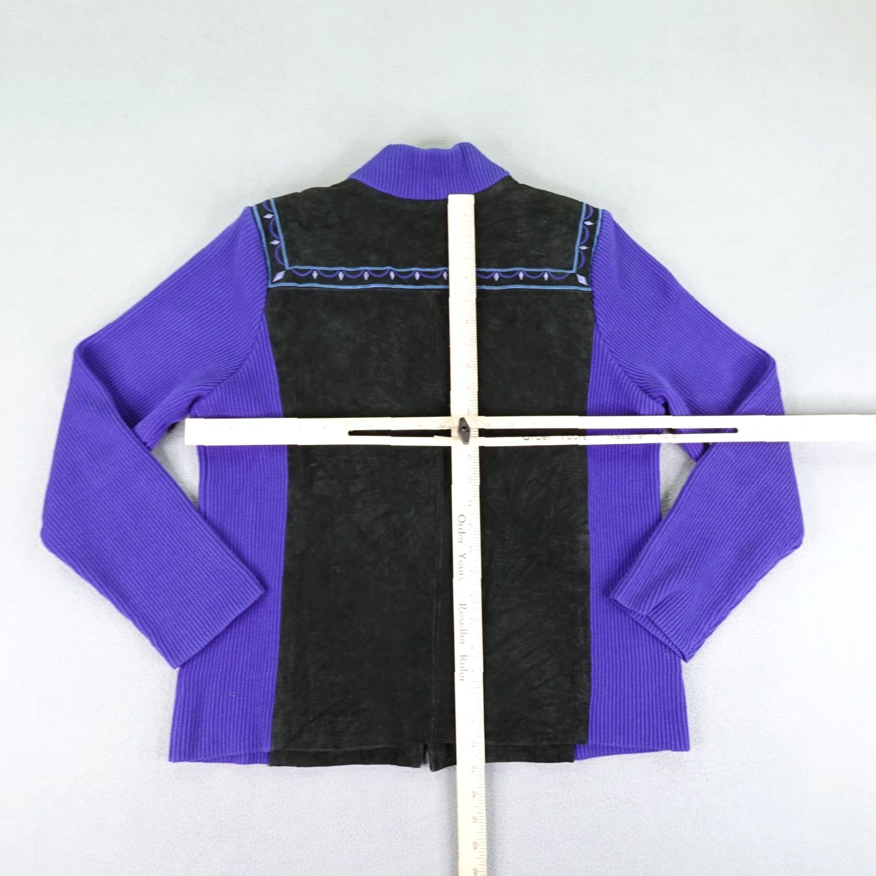Bob Mackie Vintage Bob Mackie Jacket Womens Medium Blue Wearable Art Embroidered Size M / US 6-8 / IT 42-44 - 6 Thumbnail