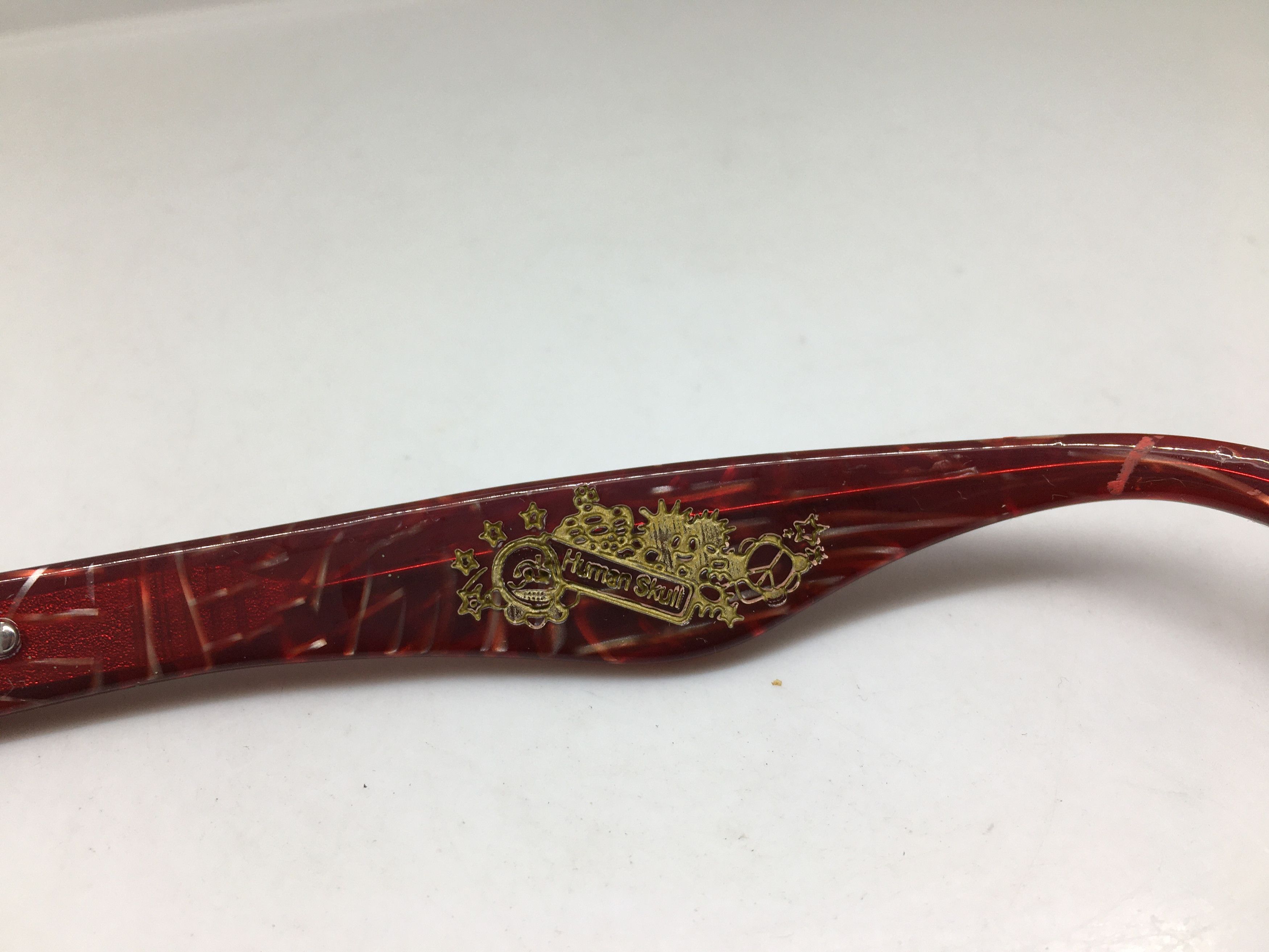 Vintage Vintage HUMAN SKULL H1220 Brown Eyeglasses Frame Size ONE SIZE - 4 Thumbnail