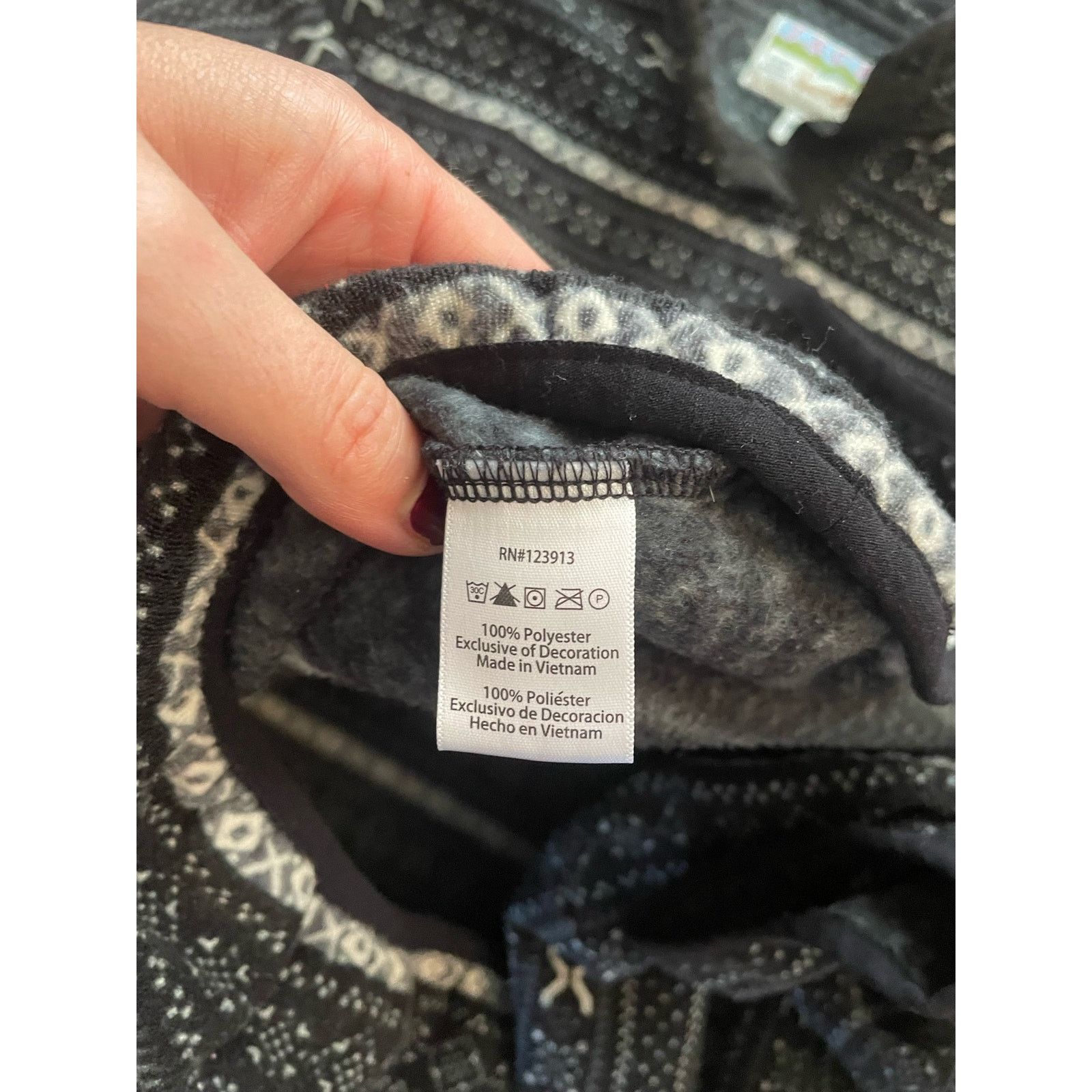JACHS NY Jachs Womens Jacket Sweatshirt XL Black Geometric Pullover Size XL / US 12-14 / IT 48-50 - 3 Thumbnail