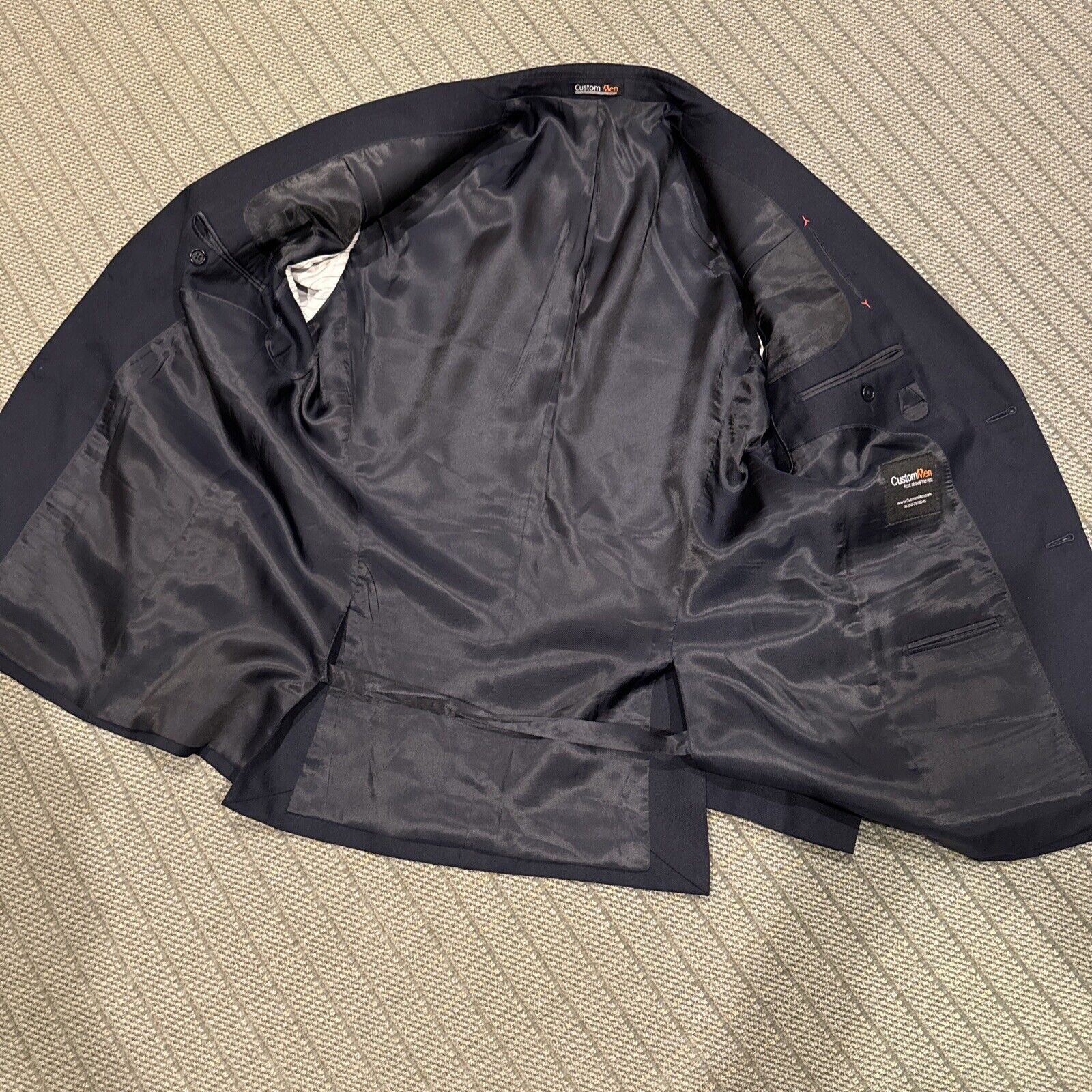 Other Custom Men N.Y.hand made suit jacket 100% gabardine wool Size 40R - 6 Thumbnail