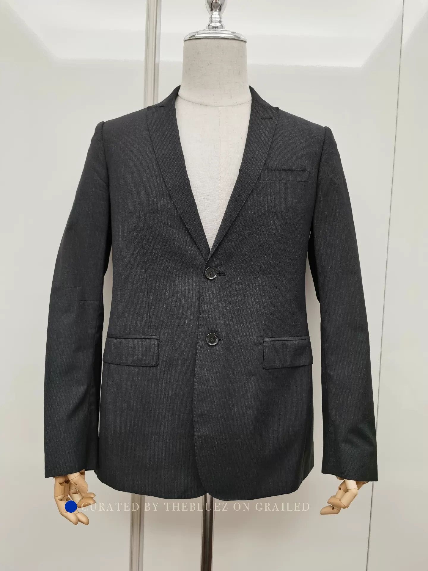 Burberry Dark Check Wool Suit in Black Size US M / EU 48-50 / 2 - 1 Thumbnail