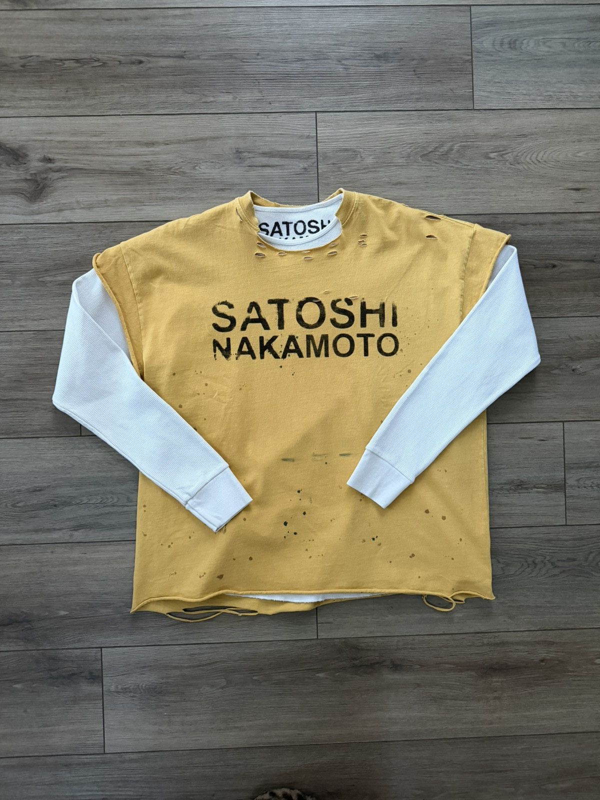 Satoshi Nakamoto Satoshi Nakamoto Luke Tee Thermal Yellow | Grailed
