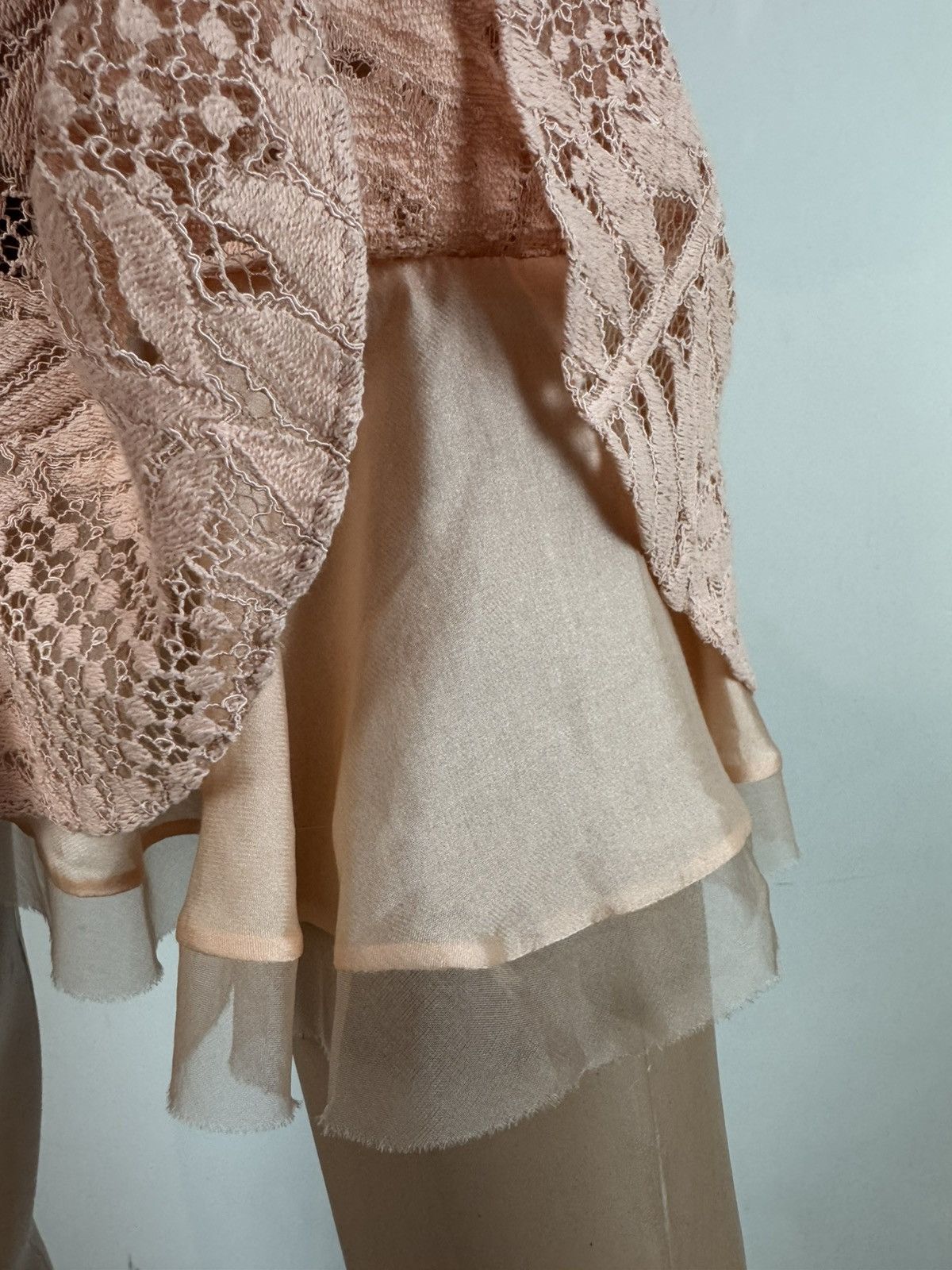 ALEXIS Stunning Lace Two-Piece Set - Peach Pink | Top and Skirt Size S / US 4 / IT 40 - 10 Thumbnail