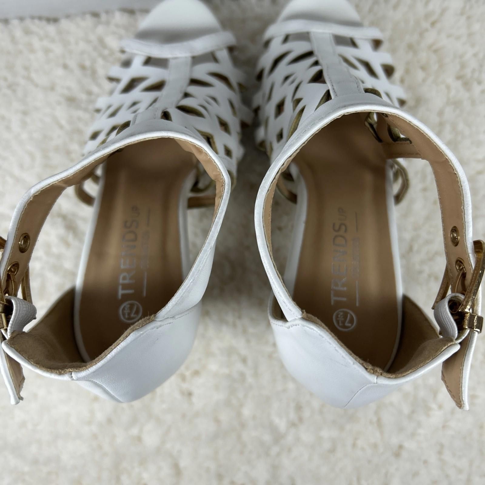 Other TRENDSup Collection Open Toe Sz 7.5 Ankle Strap Heels White Size US 7.5 / IT 37.5 - 8 Thumbnail