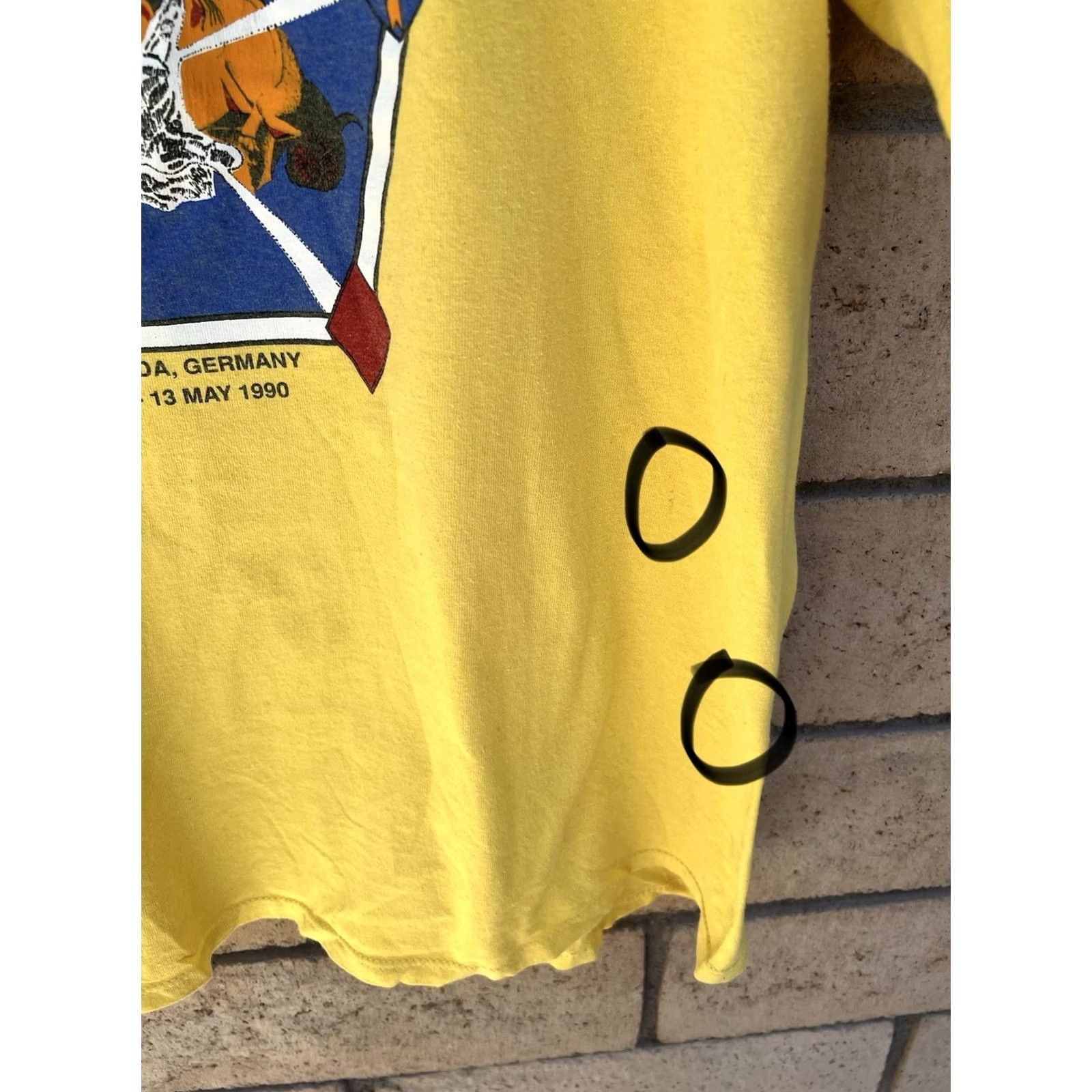 Jerzees VINTAGE Warfighter Fulda Germany 1990 T Shirt Jerzees Adult XL Yellow Military Exercise Jersey T-Shirt Men XS? Size US XL / EU 56 / 4 - 4 Thumbnail