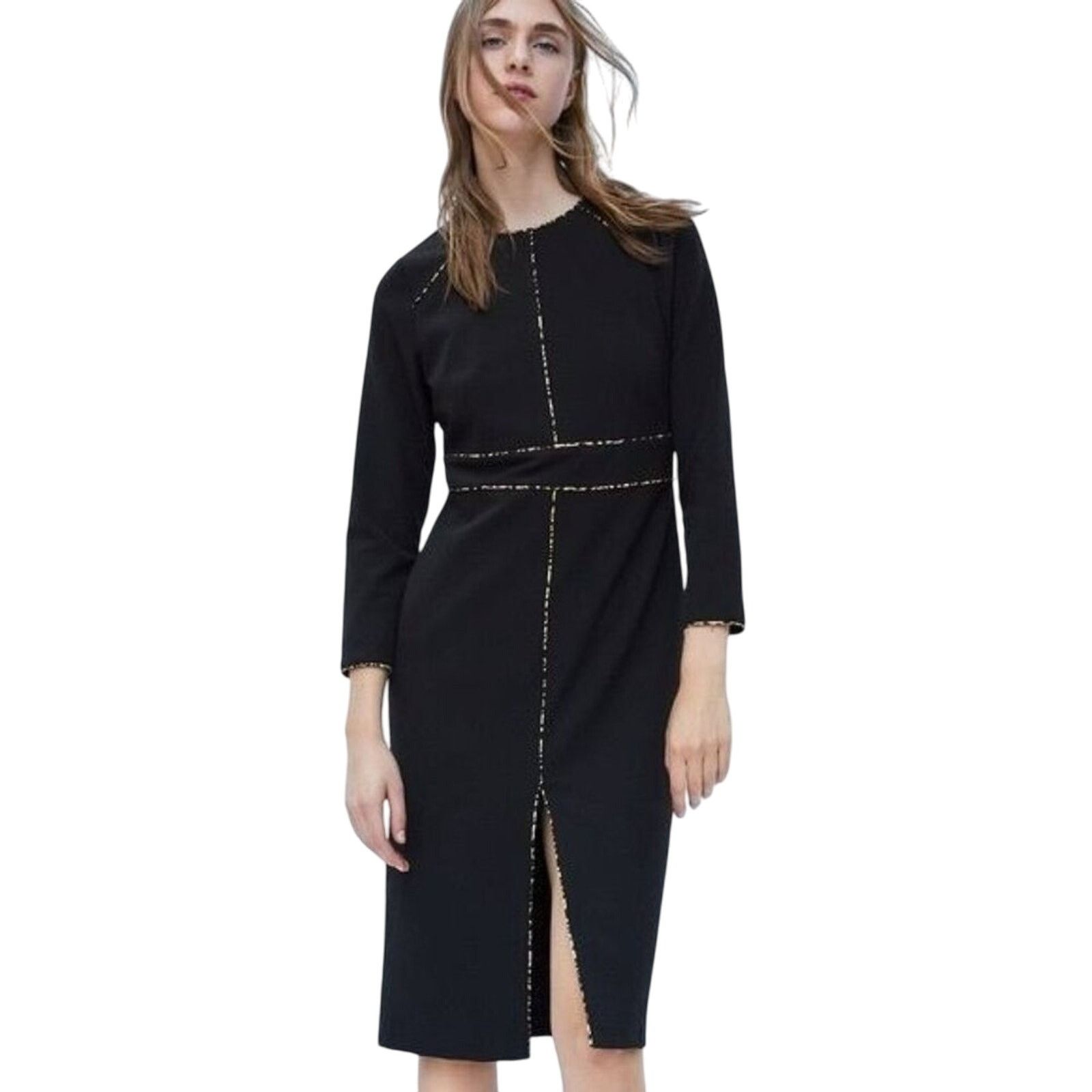 Zara Zara Animal Print Leopard Piping Dress Women Size Medium Size M / US 6-8 / IT 42-44 - 7 Thumbnail