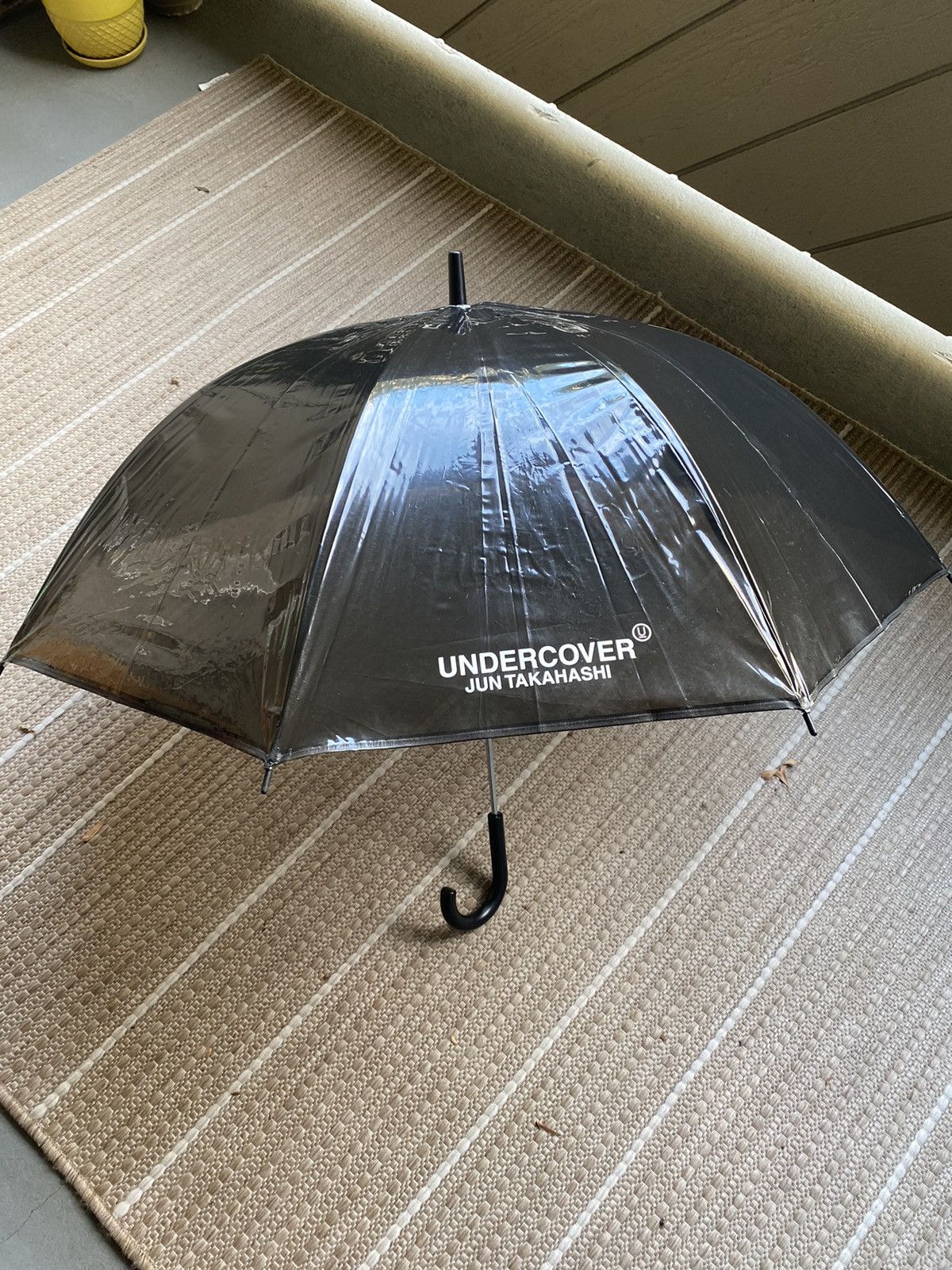 image of Undercover Black Pvc Umbrella, Men's
