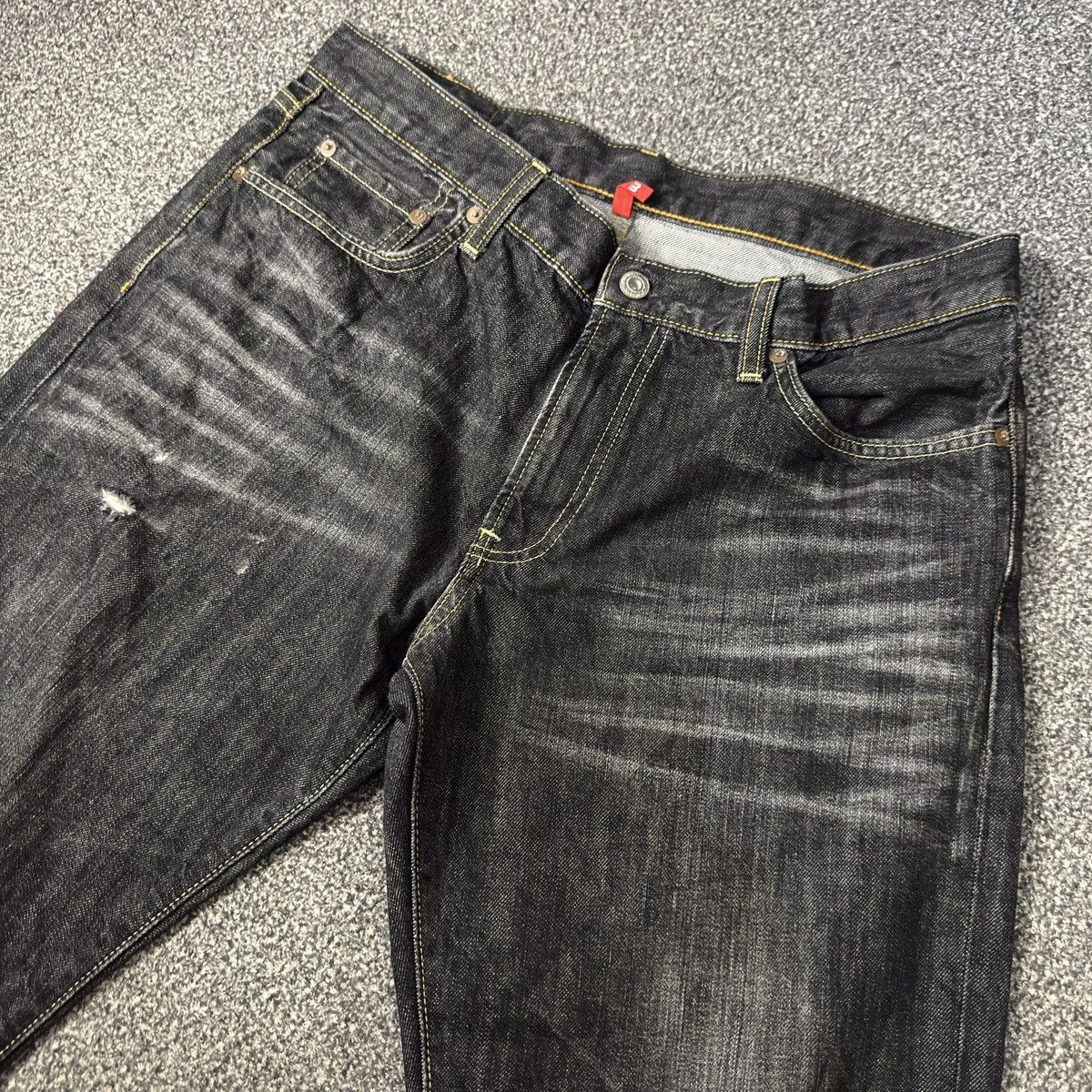 Undercover × Uniqlo 🔥🇯🇵 Vintage 90s Black Jeans Uniqlo UJ S002 Size US 33 - 3 Thumbnail