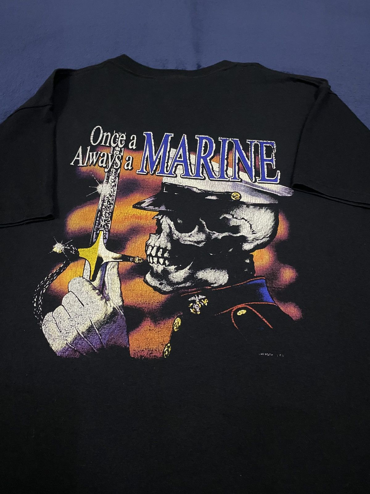 Vintage Vintage Once a Marine always a Marine Tee Size US L / EU 52-54 / 3 - 1 Thumbnail