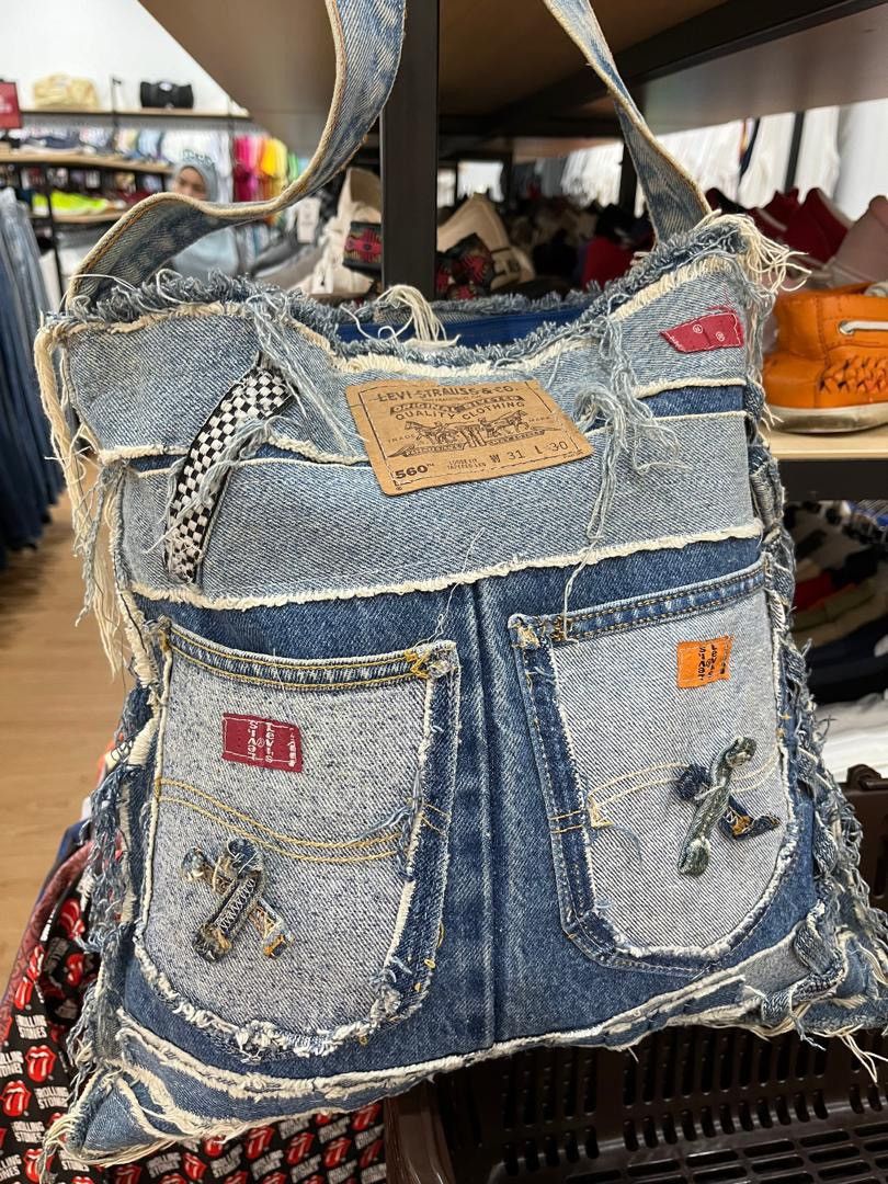 Levi's Made & Crafted Vintage Denim Jeans Purse Handmade from Levis 560 Jeans Size ONE SIZE - 1 Thumbnail
