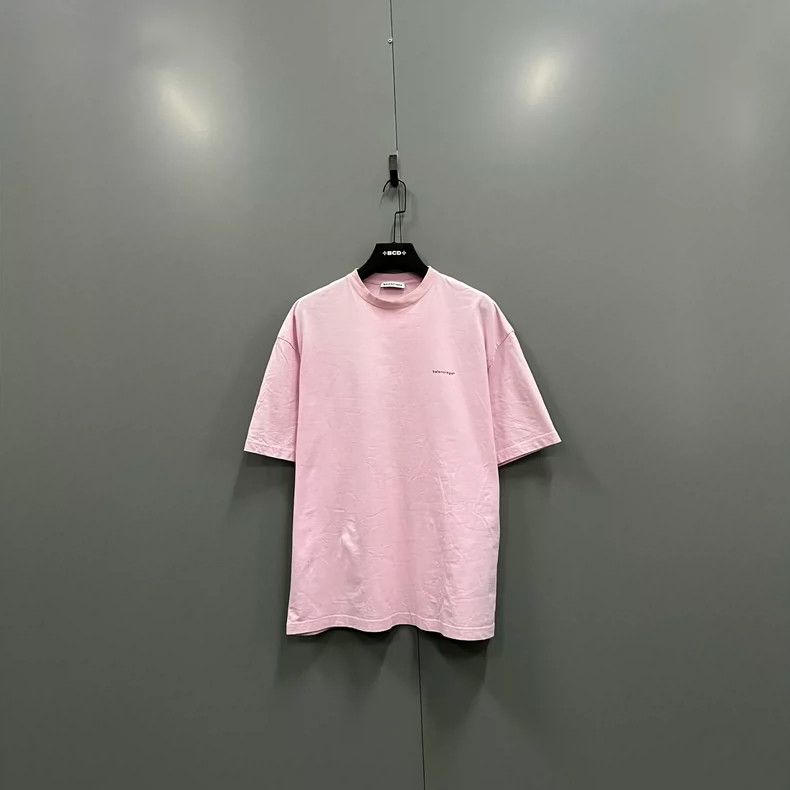 Balenciaga Balenciaga Pink Small Logo Print Short Sleeve Size US XS / EU 42 / 0 - 1 Thumbnail