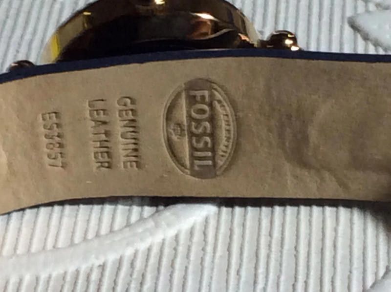 Fossil Fossil ladies navy leather strap watch Size ONE SIZE - 8 Thumbnail