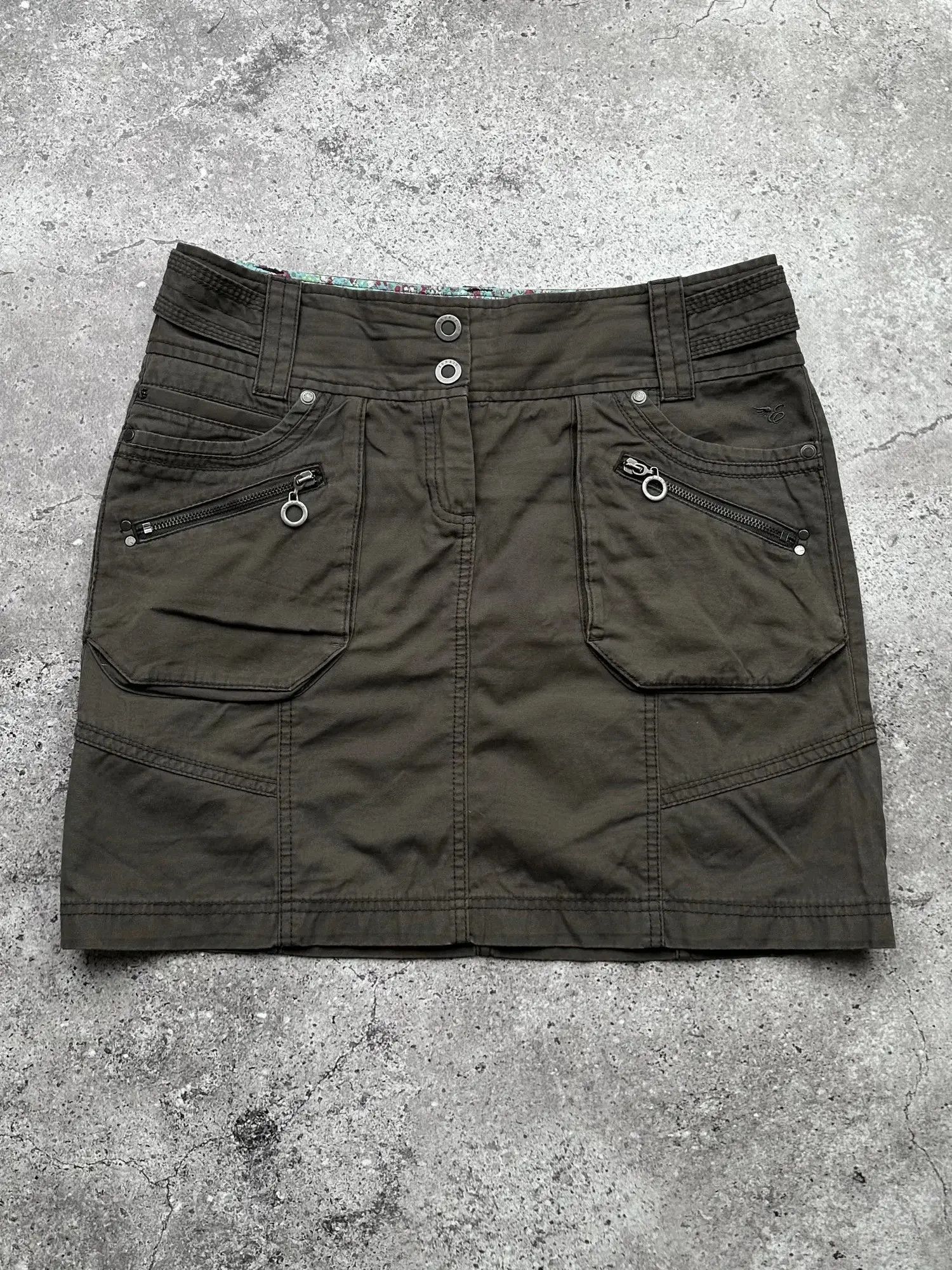 Vintage Vintage Cargo Mini Skirt C58(V142)(E8) Size 30" / US 8 / IT 44 - 1 Thumbnail