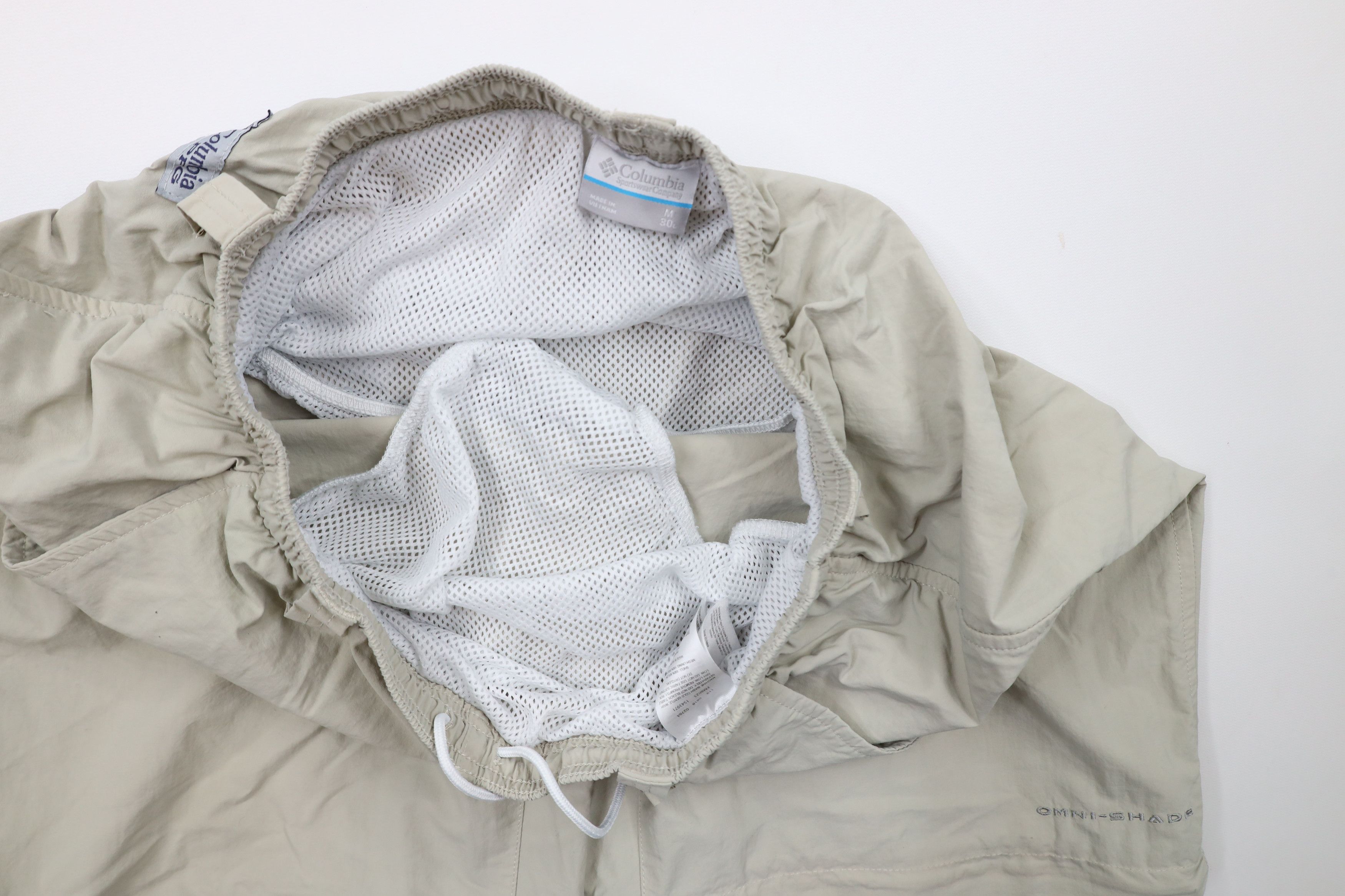 Columbia × Vintage Columbia PFG Lined Wide Leg Convertible Pants Shorts Beige Size US 34 / EU 50 - 7 Thumbnail