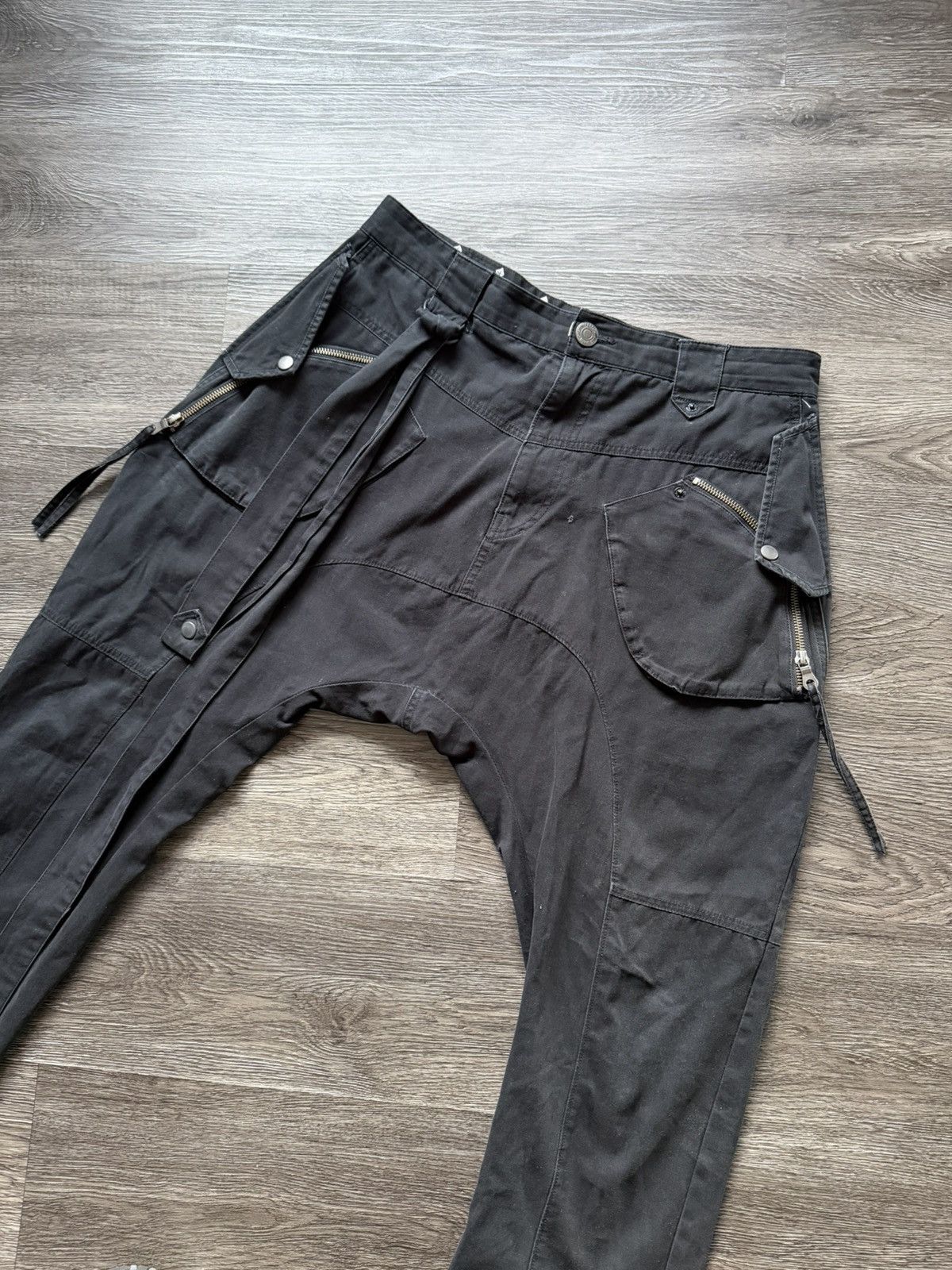 PPFM PPFM Eastern Rock Pants Drop Crotch Zipper Black Cargo Size US 32 / EU 48 - 6 Thumbnail