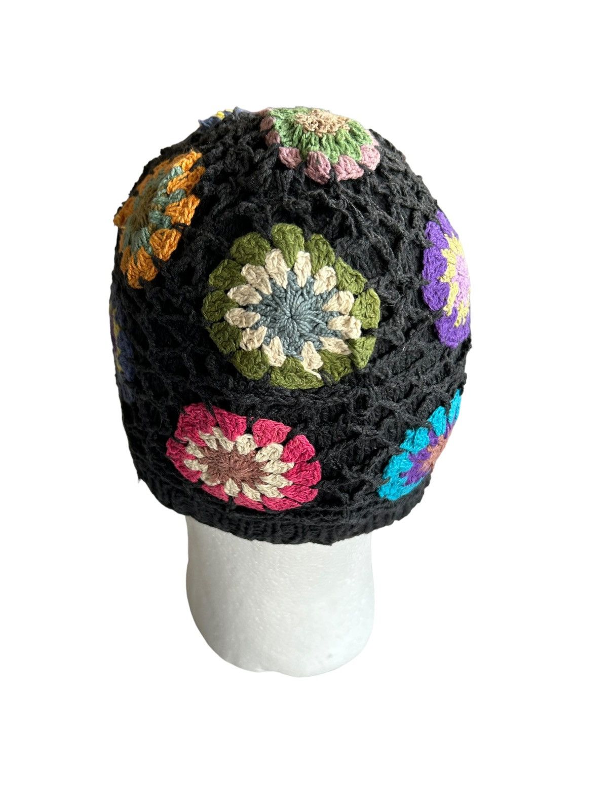 Japanese Brand × Kapital 🌈Hippies Style Crochet Knitted Handmade Beanie Hats ☠️🌈 Size ONE SIZE - 4 Thumbnail